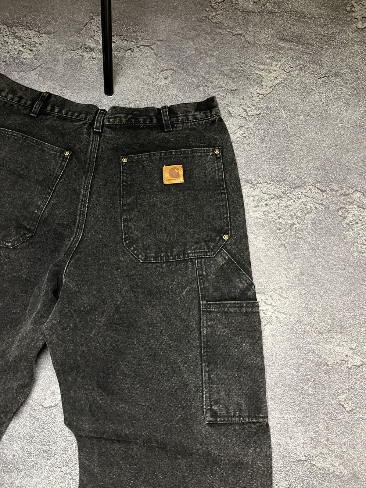 Carhartt Vintage Carhartt Black Faded Double Knee Work Pants 102cm Size US 32 / EU 48 - 2 Thumbnail