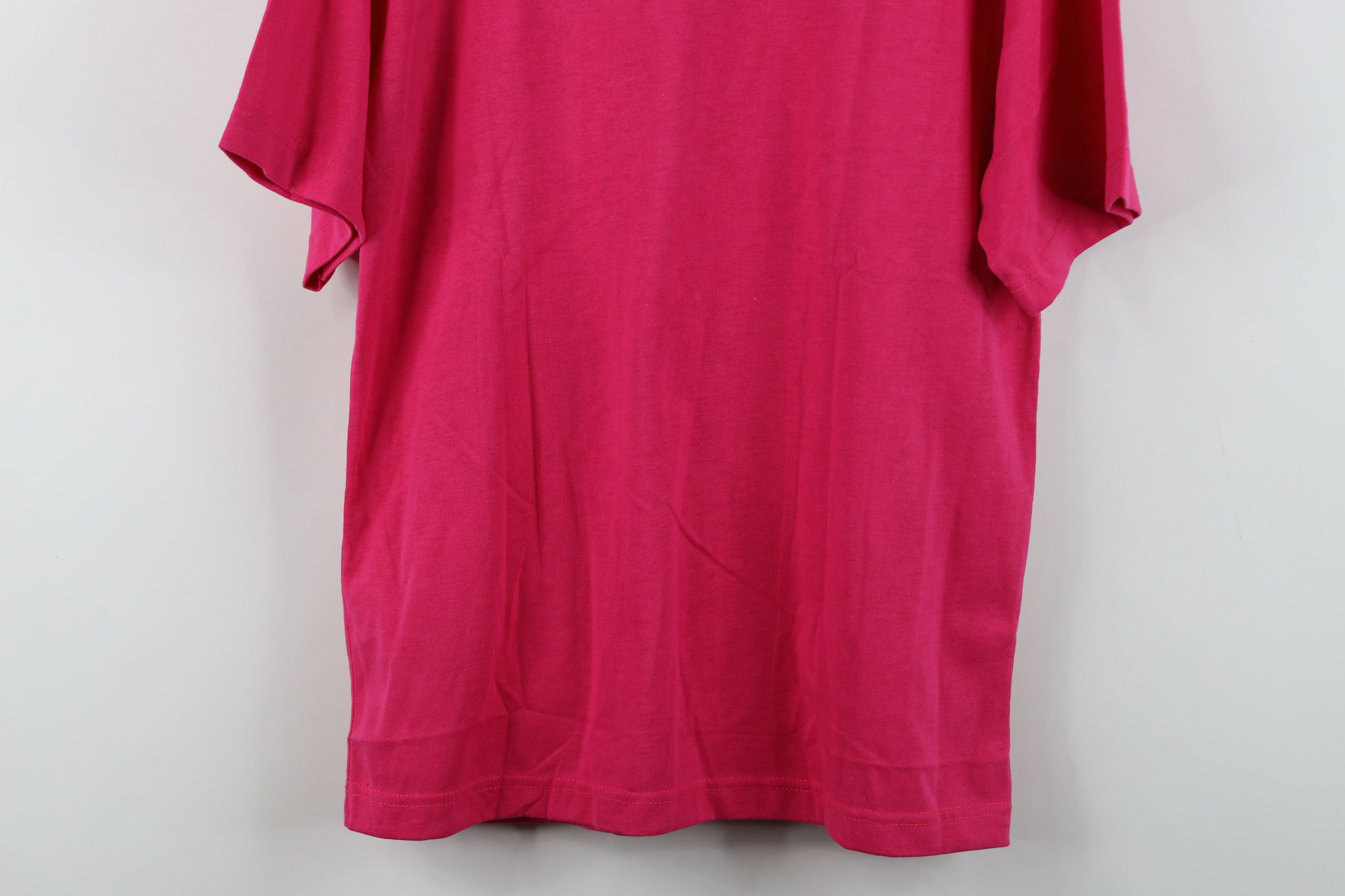 Vintage Vintage 90s Streetwear Blank Short Sleeve T-Shirt Pink USA Size S / US 4 / IT 40 - 11 Thumbnail