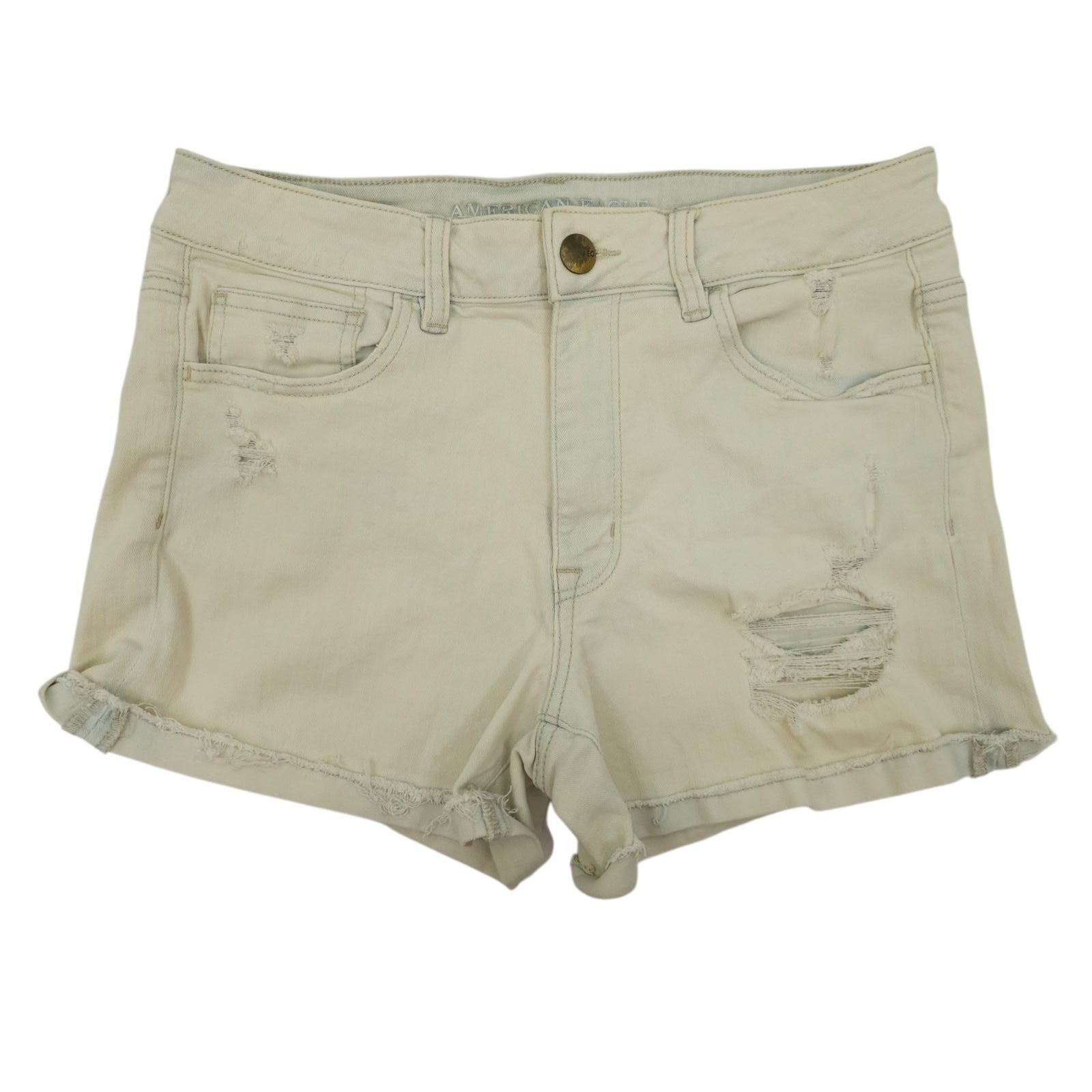 American Eagle Outfitters American Eagle Super Stretch Hi-Rise Shortie 12 Bleached Size 34" / US 12 / IT 48 - 1 Thumbnail