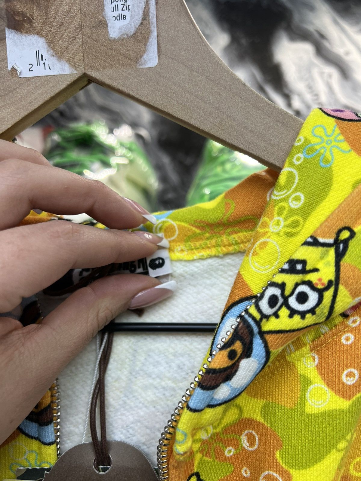 Bape Bape spongbob shark fullzip hoodie Size US S / EU 44-46 / 1 - 8 Thumbnail