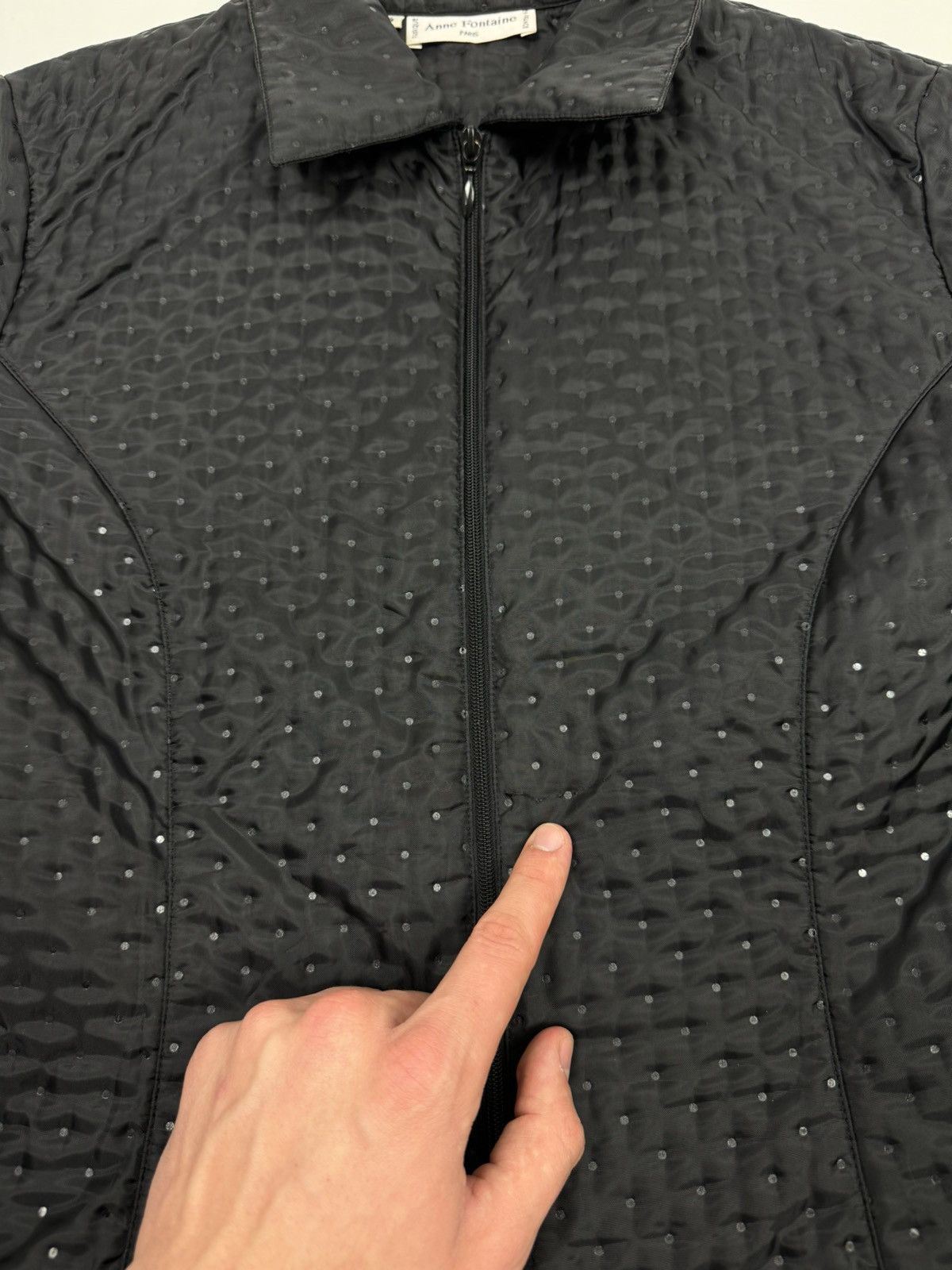 Other Anne Fontaine Paris Black Zip Up Jacket Size L / US 10 / IT 46 - 7 Thumbnail