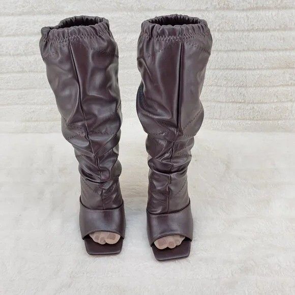 Other Victoria Brown Square toe Mid Calf Adjustable Slouch Scrunch Size US 11 / IT 41 - 3 Thumbnail