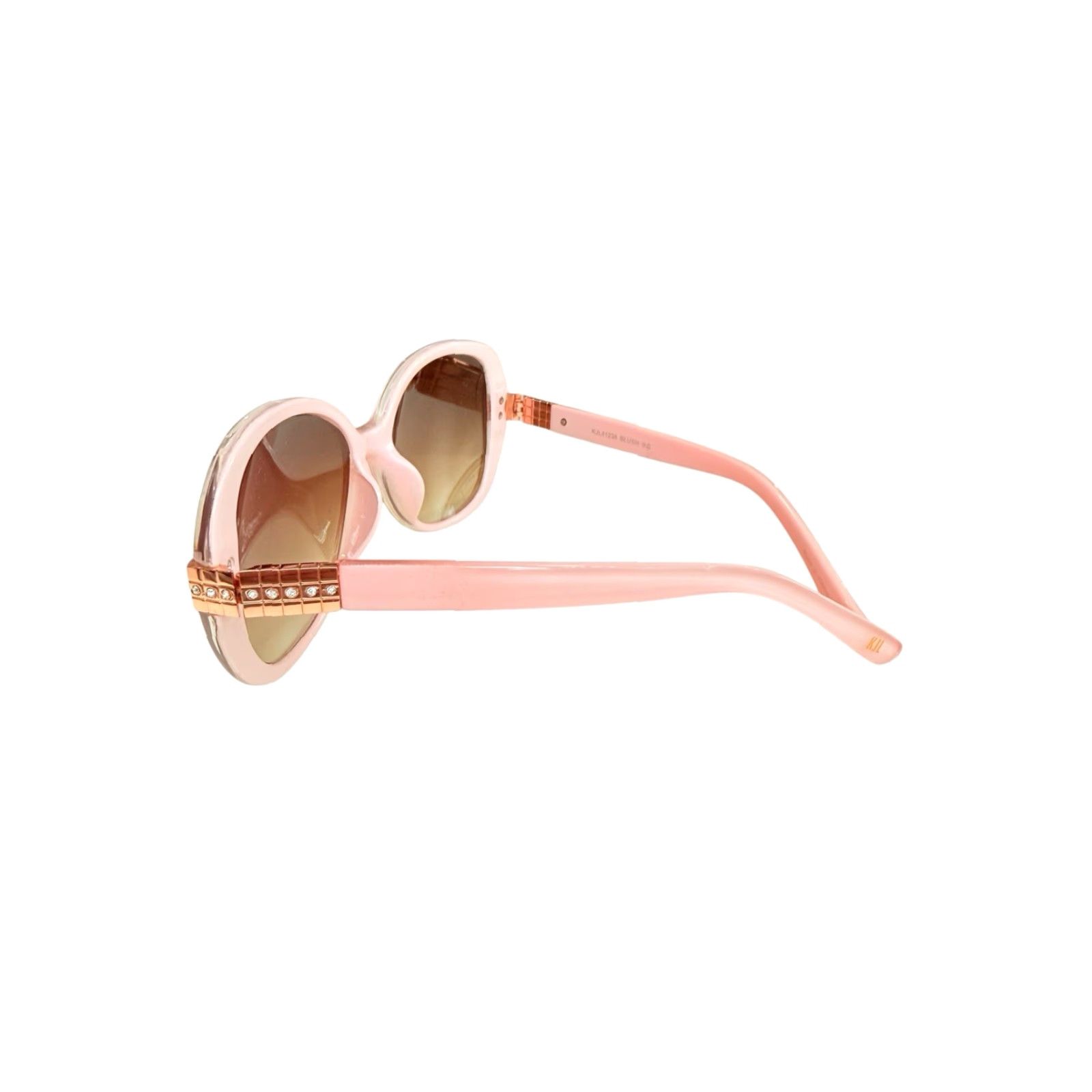 Kenneth Jay Lane VINTAGE Kenneth Jay Lane KJL-41238 Blush Retro Sunglasses Jackie O Pink Bling Sunglasses Unisex Adult Pink Brown Gradient Glam Rock Size ONE SIZE - 6 Thumbnail