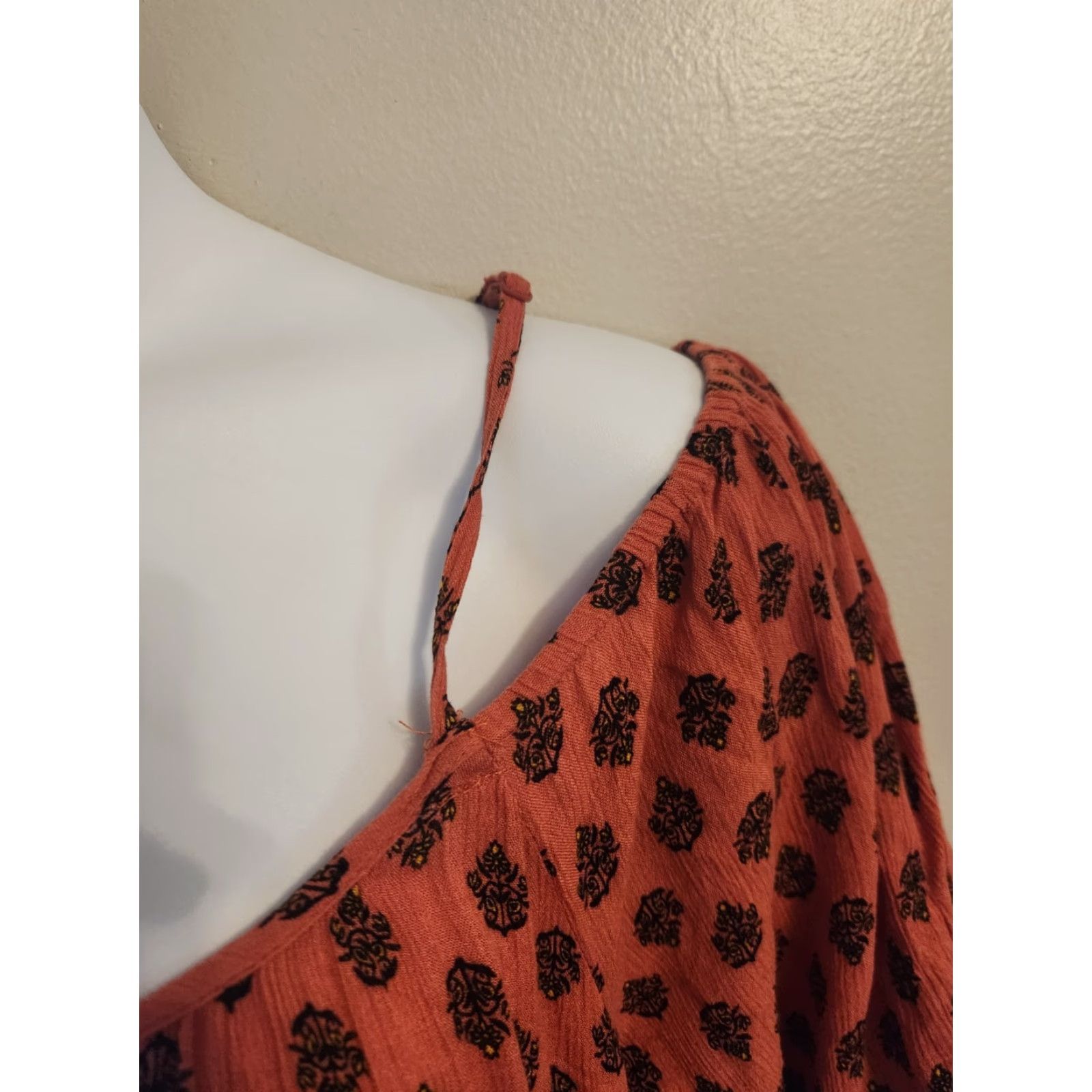 Vintage Indulge In Style Boho Print Short Dress Hippie 2X Plus Size XXL / US 16-18 / IT 52-54 - 3 Thumbnail