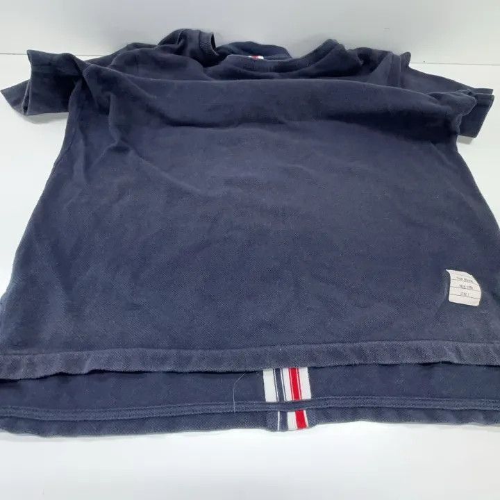 Thom Browne Thom Browne Navy Striped Cotton Short Sleeve T-Shirt -2507 Size US M / EU 48-50 / 2 - 3 Thumbnail