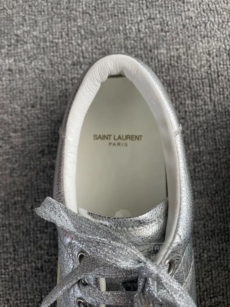 Saint Laurent Paris Saint Laurent Paris Silver Plated Sneakers Size US 9 / EU 42 - 7 Thumbnail
