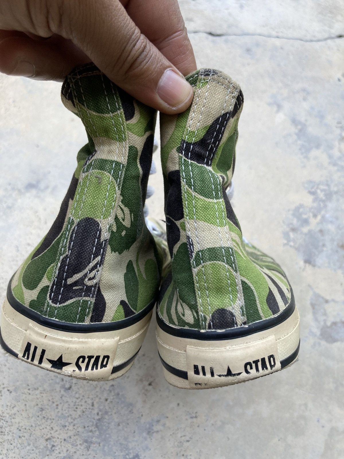 Converse × Vintage Vintage y2k Converse Camouflage Hi Top Sneakers Size US 5.5 / EU 38 - 4 Thumbnail