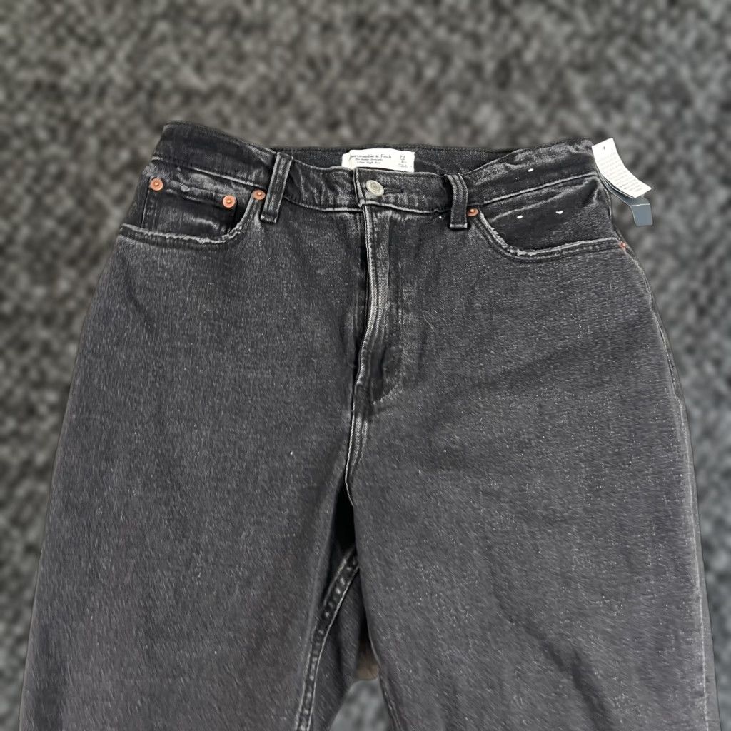 Abercrombie & Fitch Abercrombie & Fitch Jeans Regular Womens Size 8 Black High Rise Straight Inseam 22in Vintage No N/A? Size 30" / US 8 / IT 44 - 1 Thumbnail