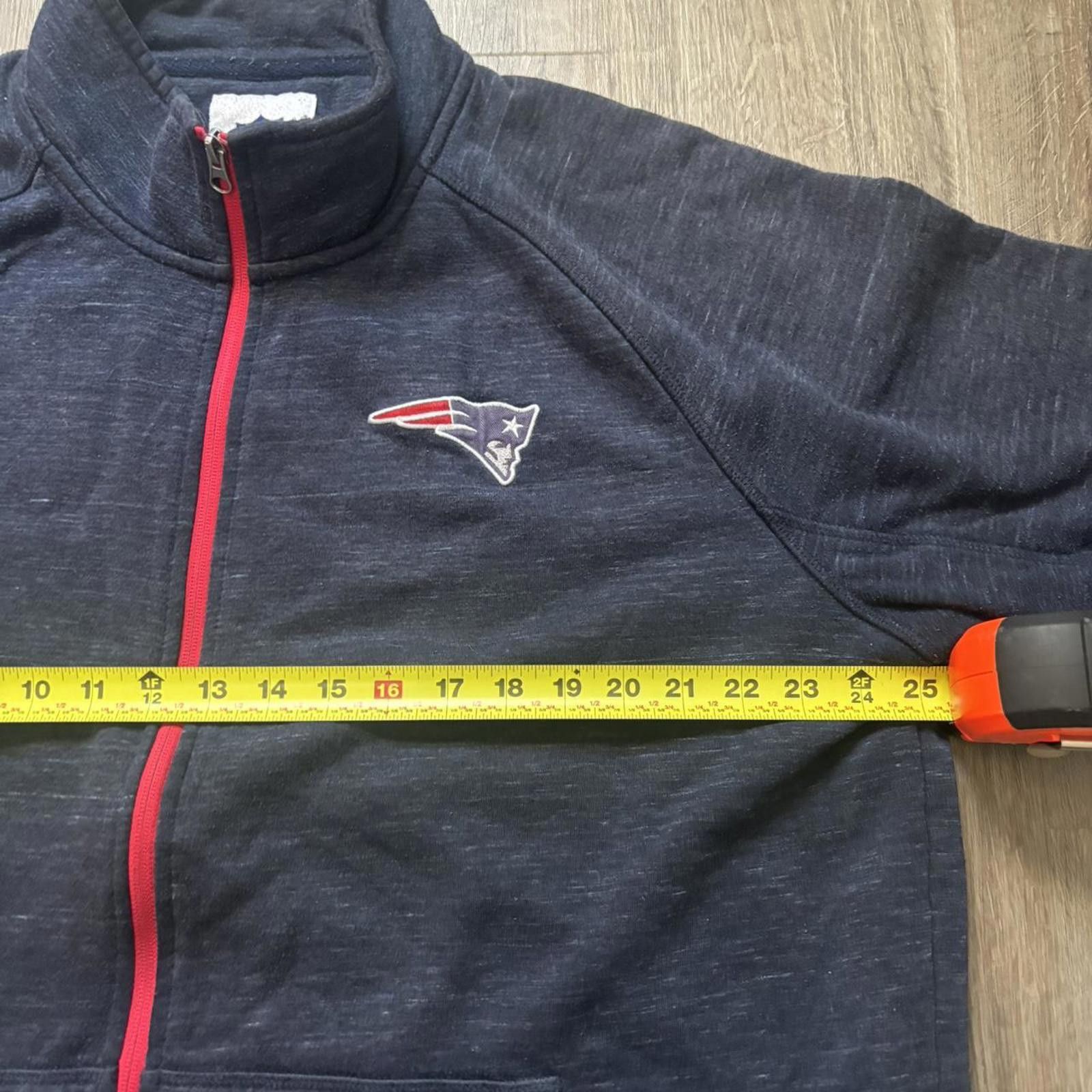 NFL Y2K New England Patriots navy blue zip up sweatshirt Size US XXL / EU 58 / 5 - 4 Thumbnail
