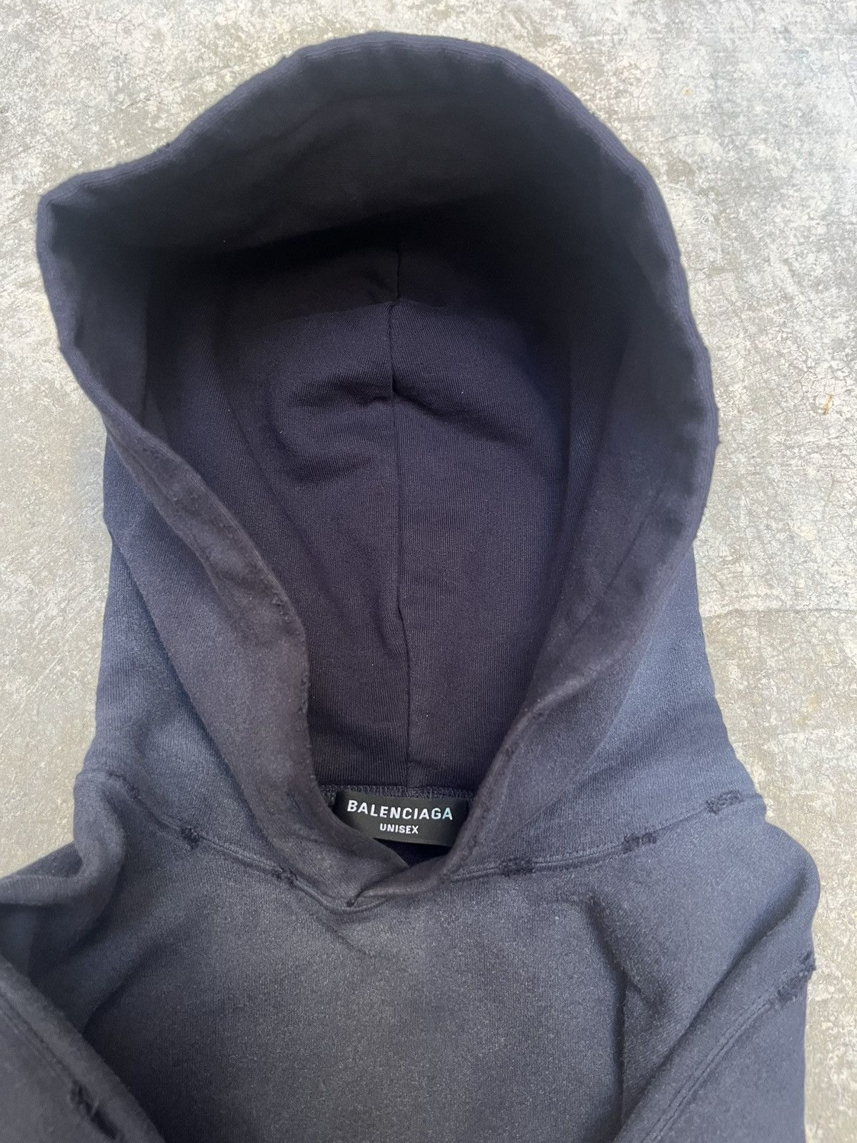 Balenciaga Spring22 No Comment Oversized Distressed Hoodie Size US M / EU 48-50 / 2 - 6 Thumbnail