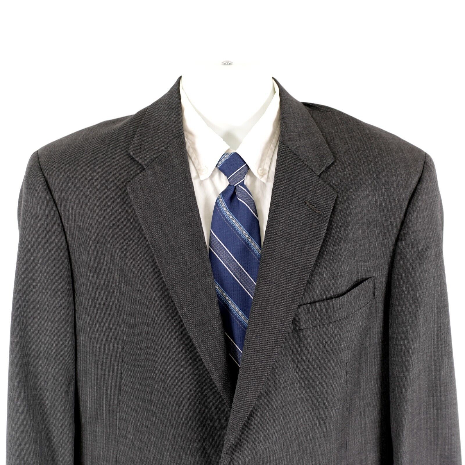Hart Schaffner Marx Hart Schaffner Marx Gold Trumpeter Nordstrom Wool Check Gray Size 44L - 1 Thumbnail