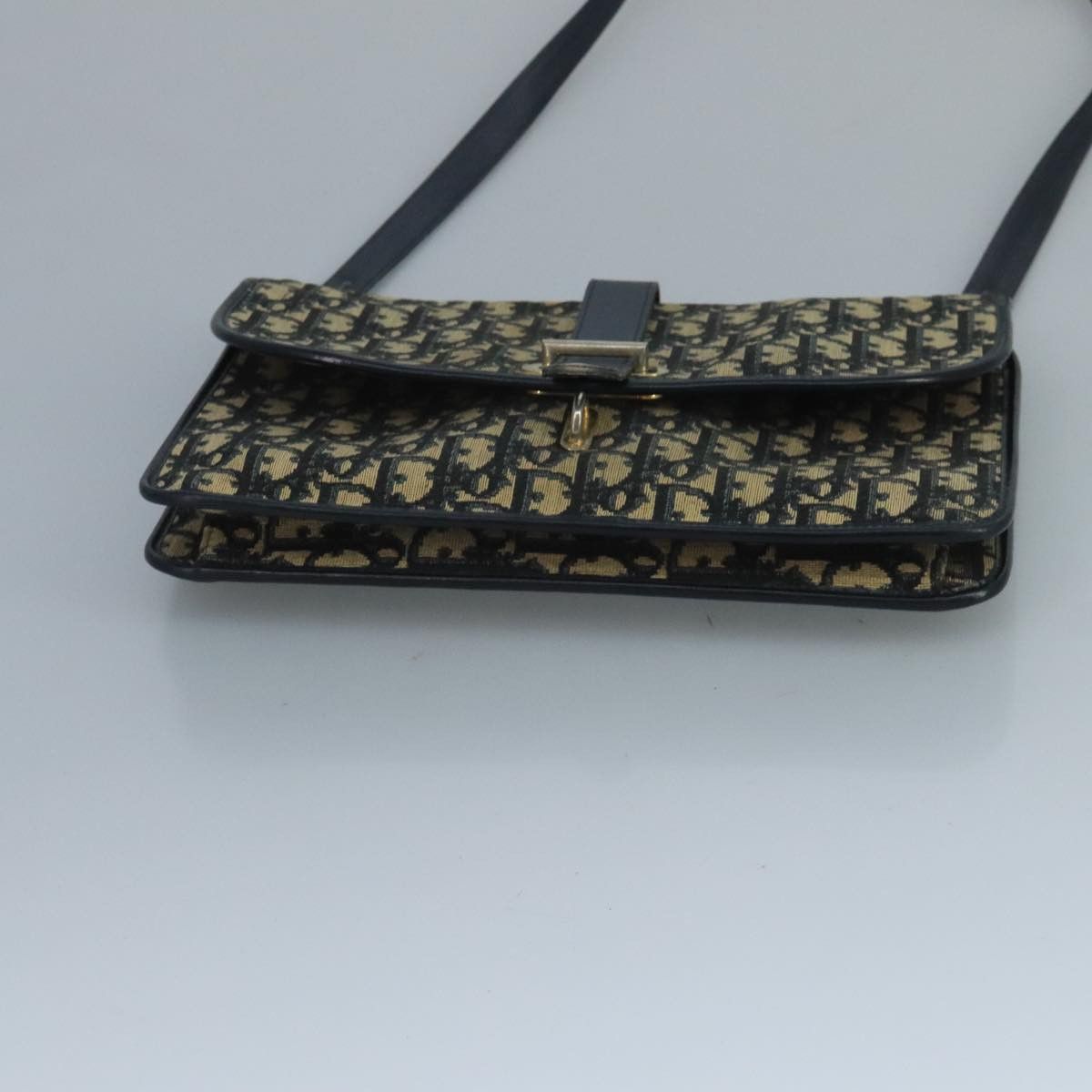 Dior DIOR Trotter Canvas Shoulder Bag Navy Gold Size ONE SIZE - 9 Thumbnail