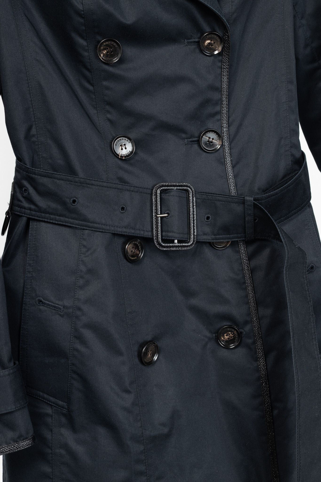 Burberry Burberry Cotton Double-Breasted Belted Trench Coat Size XS / US 0-2 / IT 36-38 - 8 Thumbnail