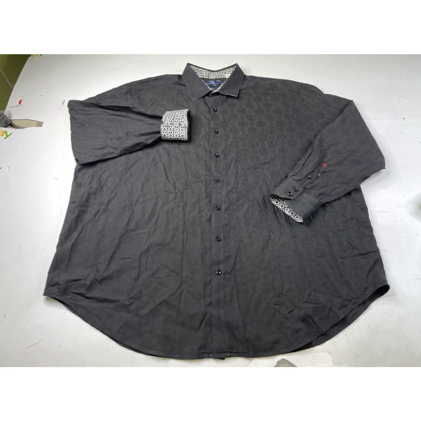 Robert Graham Robert Graham Shirt Button Up Black Paisley Long Sleeve 3XL Men’s Button-Down Cuff Size US XXL / EU 58 / 5 - 2 Thumbnail