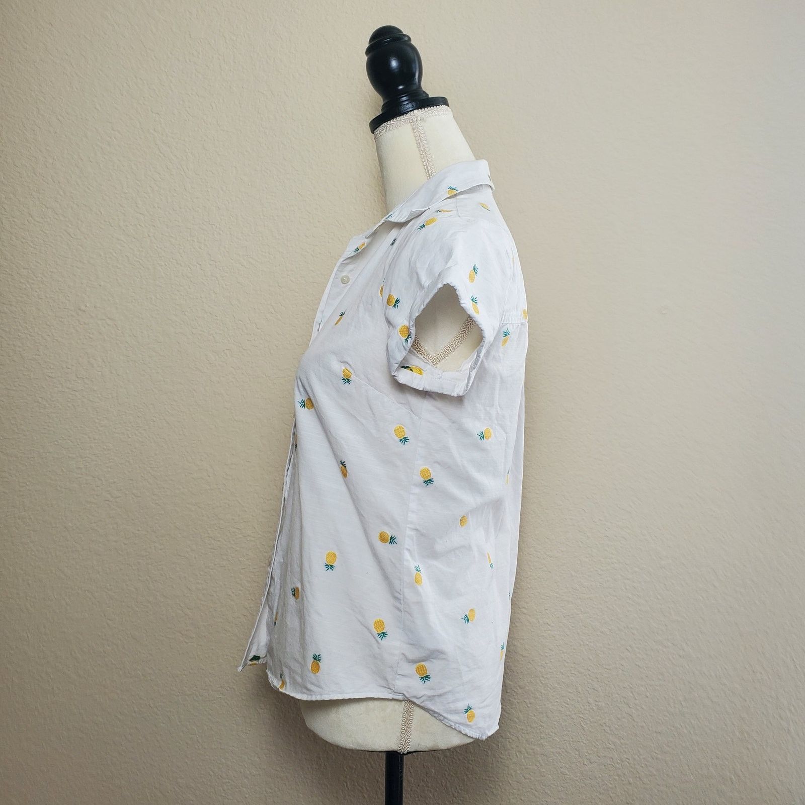 UNTUCKit UnTuckIt Penny Pineapple Collared Blouse XS Size XS / US 0-2 / IT 36-38 - 4 Thumbnail