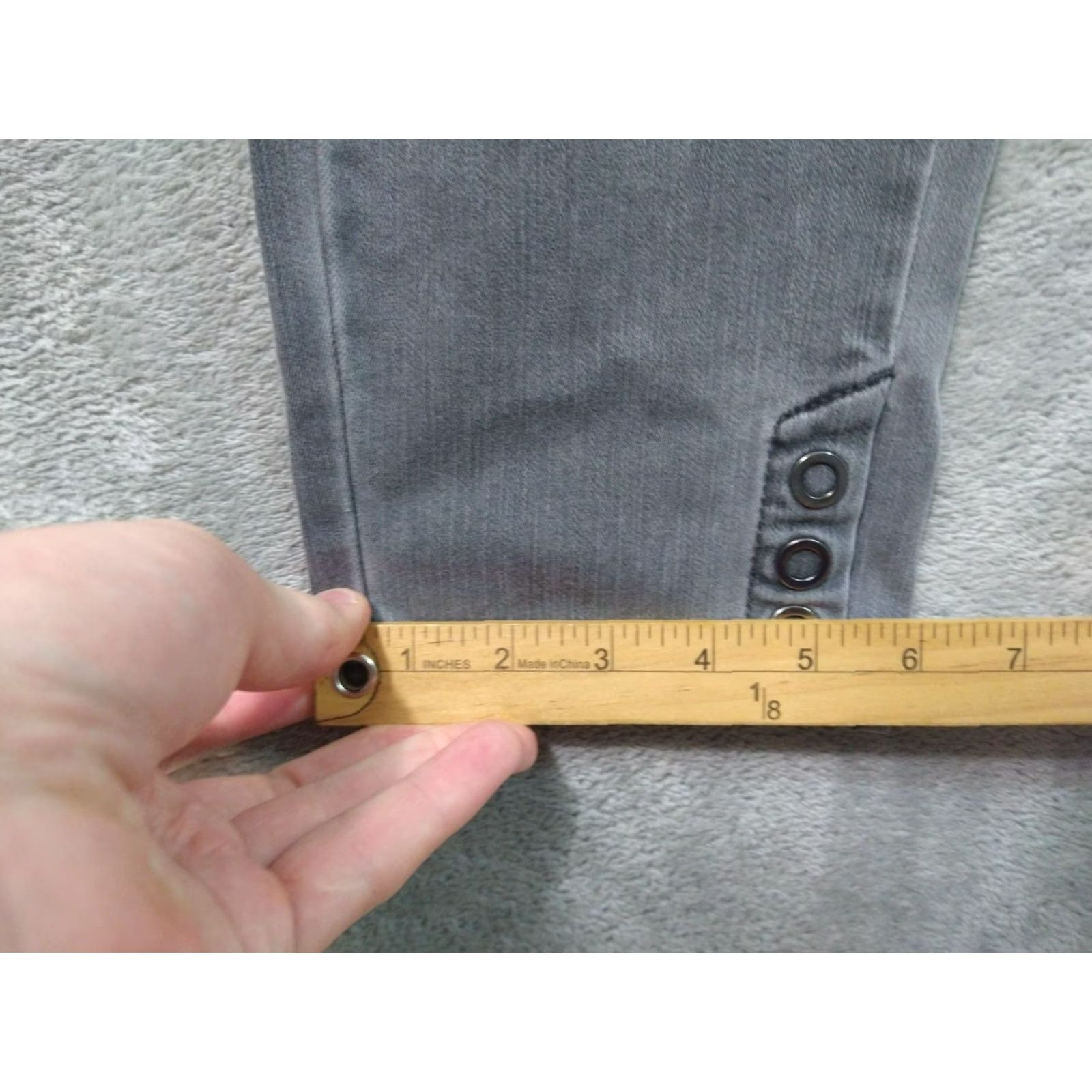 J. Jill J Jill Jeans Womens 10 Black Denim Authentic Slim Mid Rise Ankle 27.5in Stretch 5-Pocket Design Size 32" / US 10 / IT 46 - 6 Thumbnail