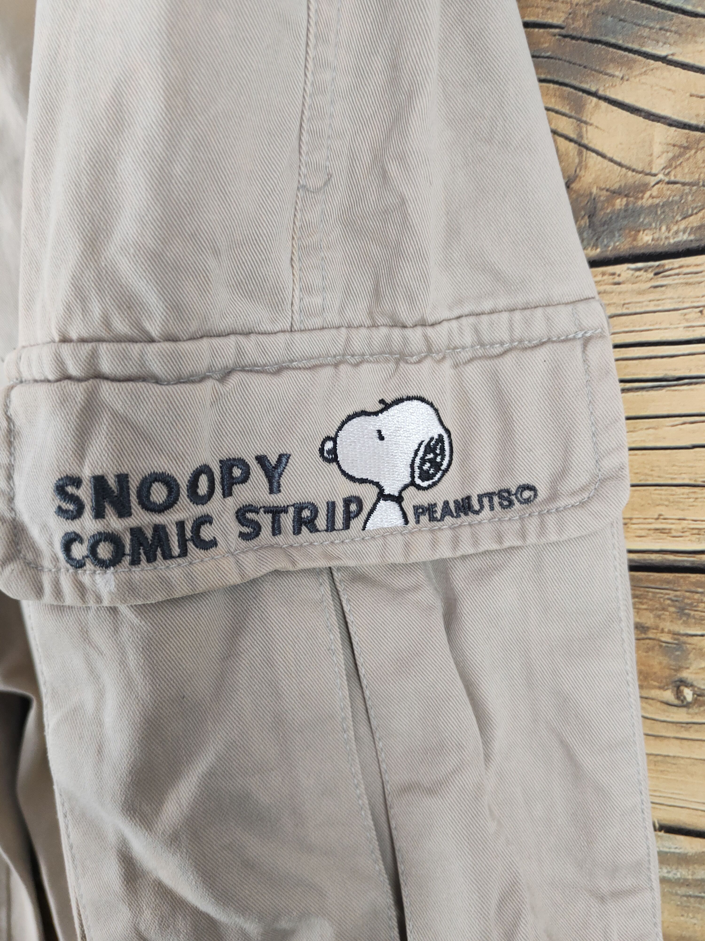 Peanuts DLL Snoopy Peanuts Beige Multipocket Cargo Pants #209 Size US 31 - 5 Thumbnail