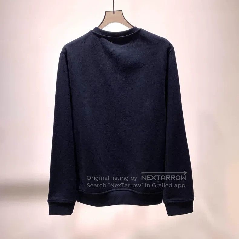 Hermes Hermes Abstract Pattern Patched Navy Blue Sweatshirt Size US L / EU 52-54 / 3 - 4 Thumbnail