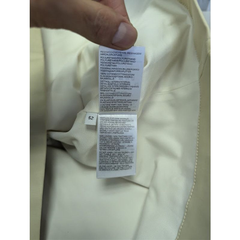Bottega Veneta o1rshd1 Blouson Coated Cotton Stretch Jacket in Ecru Size US L / EU 52-54 / 3 - 19 Thumbnail