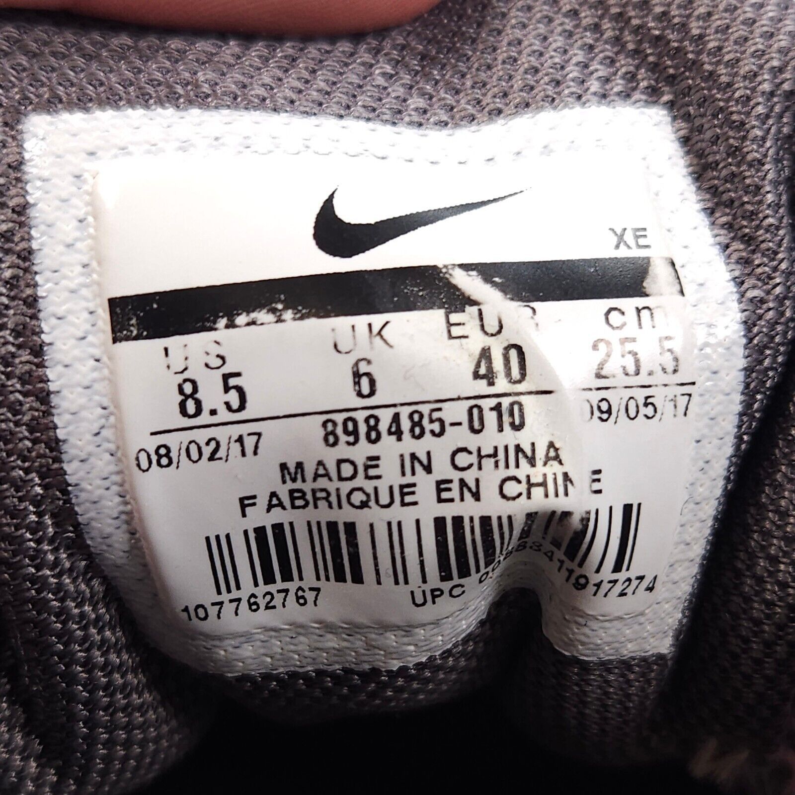 Nike Nike Zoom Winflo 4 Shoe Women Size 8.5 898485-010 Gray White Size US 8.5 / IT 38.5 - 10 Thumbnail
