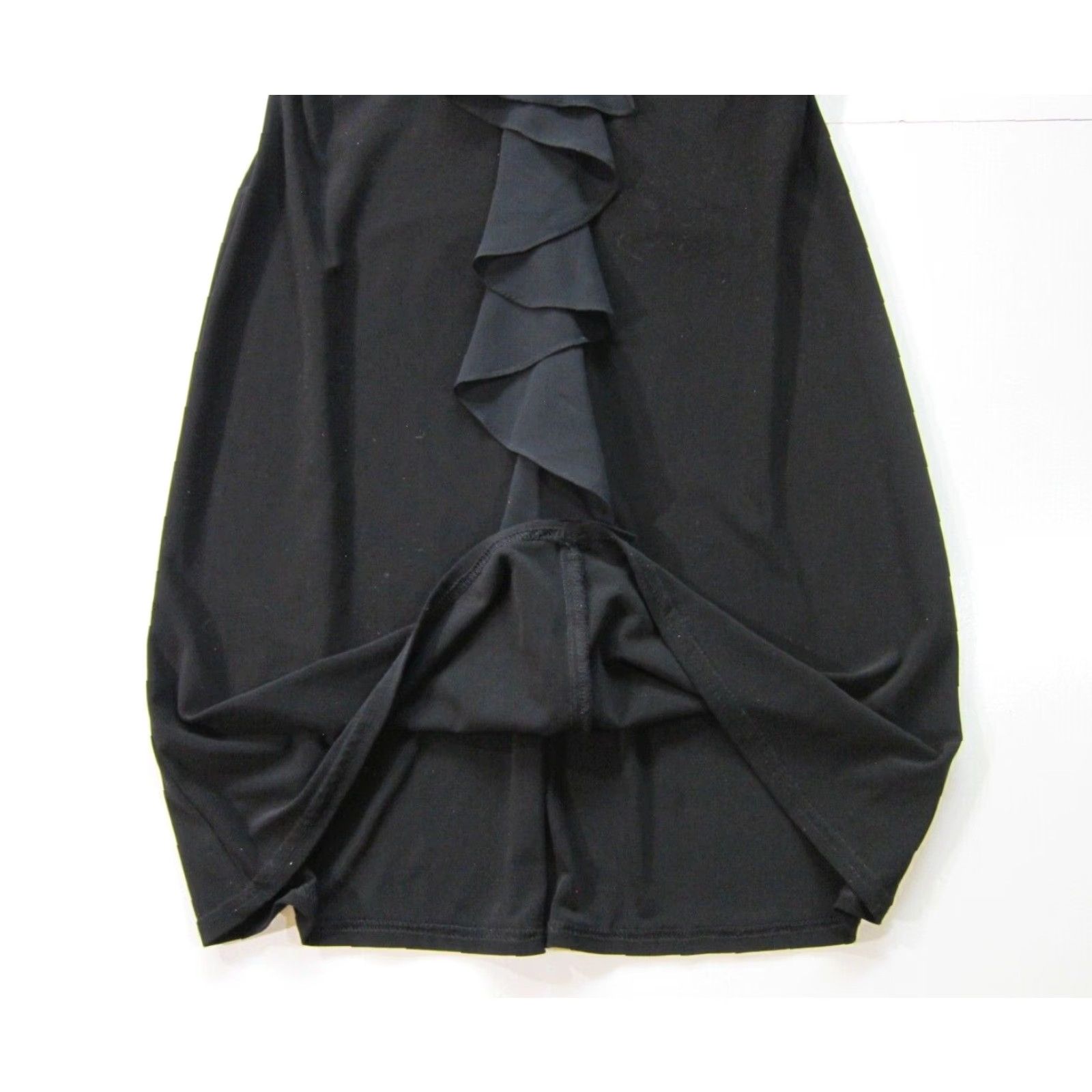 Vintage VINTAGE Jump JUMP Wendye Chaitin Jewel Black Stretch Spaghetti Strap Ruffle Dress 3/4 Dress Size S / US 4 / IT 40 - 6 Thumbnail