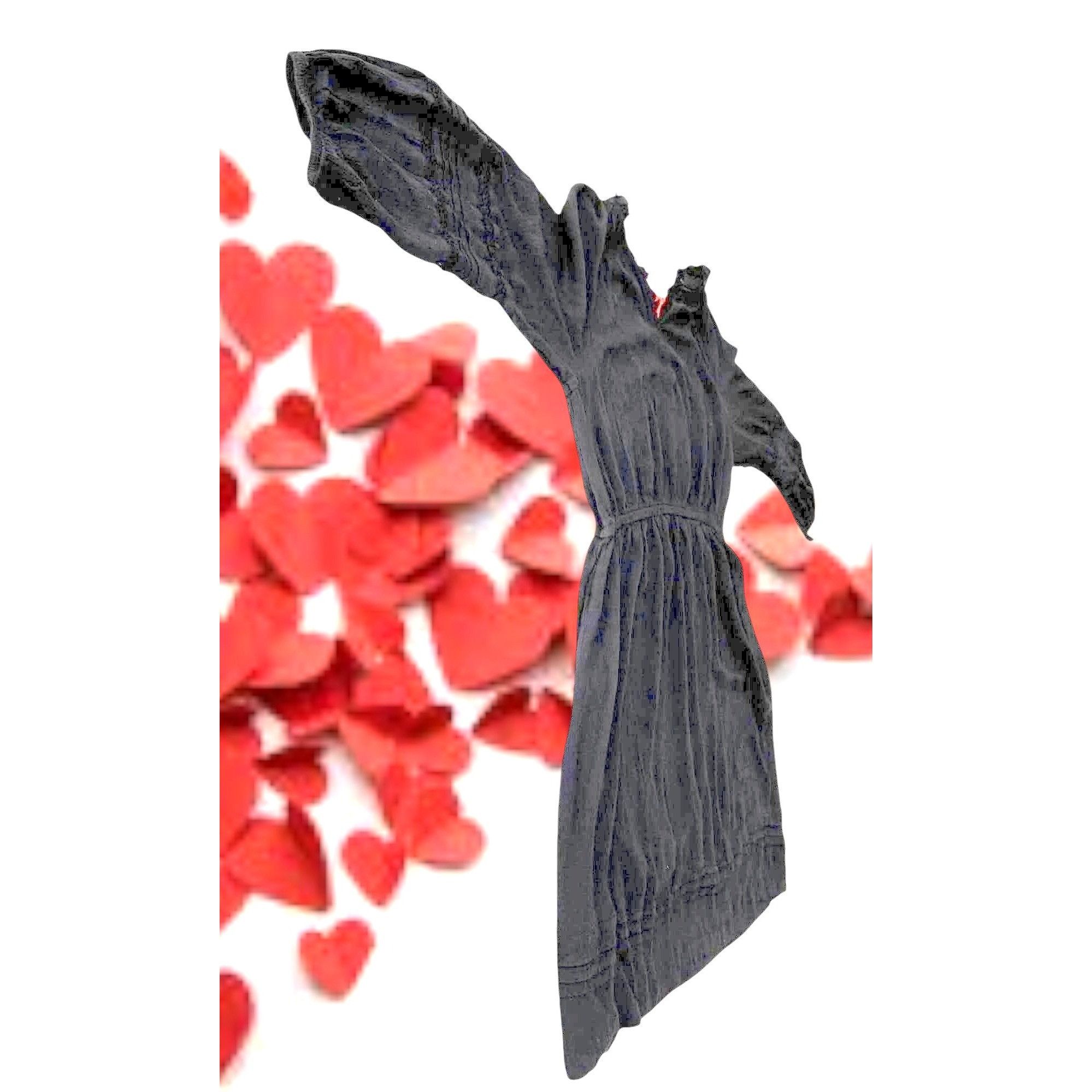 Other Knox Rose Black Dress XL Tiered Layered Long Sleeves Stretch Size XL / US 12-14 / IT 48-50 - 6 Thumbnail