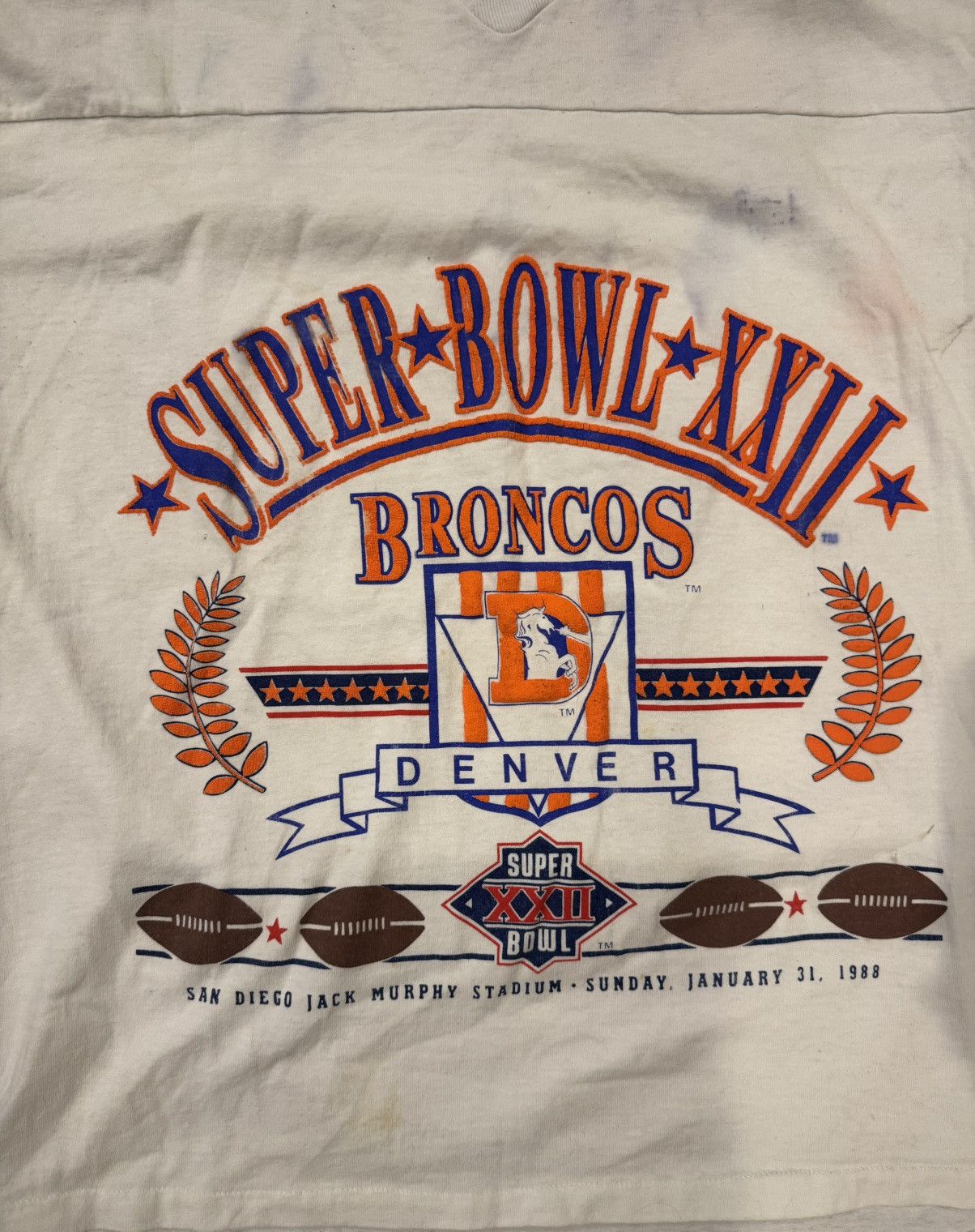 Logo 7 Logo 7 Super Bowl XXII Broncos Shirt USA XL Vintage 80s Size US XL / EU 56 / 4 - 2 Thumbnail