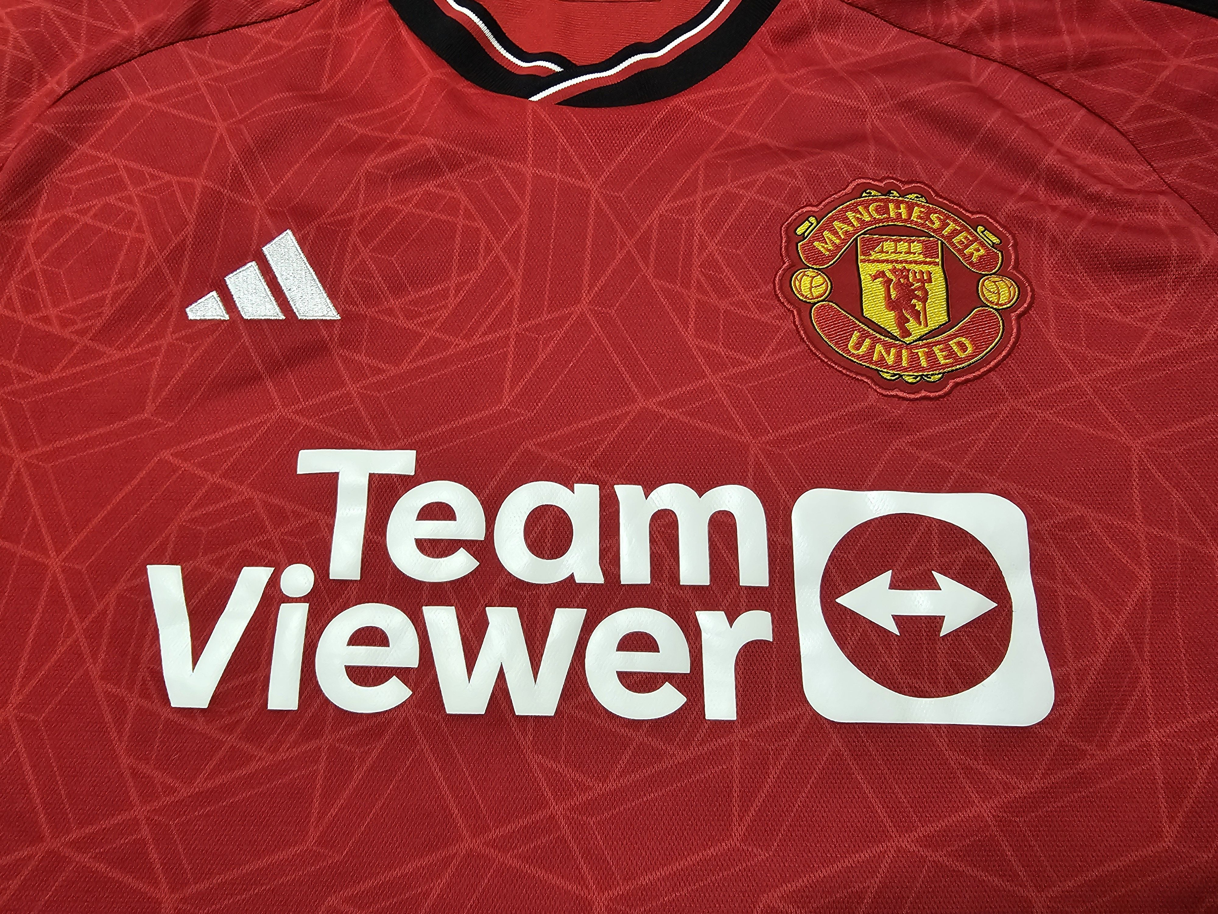 Adidas × All Sport MANCHESTER UNITED 2023 2024 HOME FOOTBALL SOCCER JERSEY Size US XL / EU 56 / 4 - 3 Thumbnail