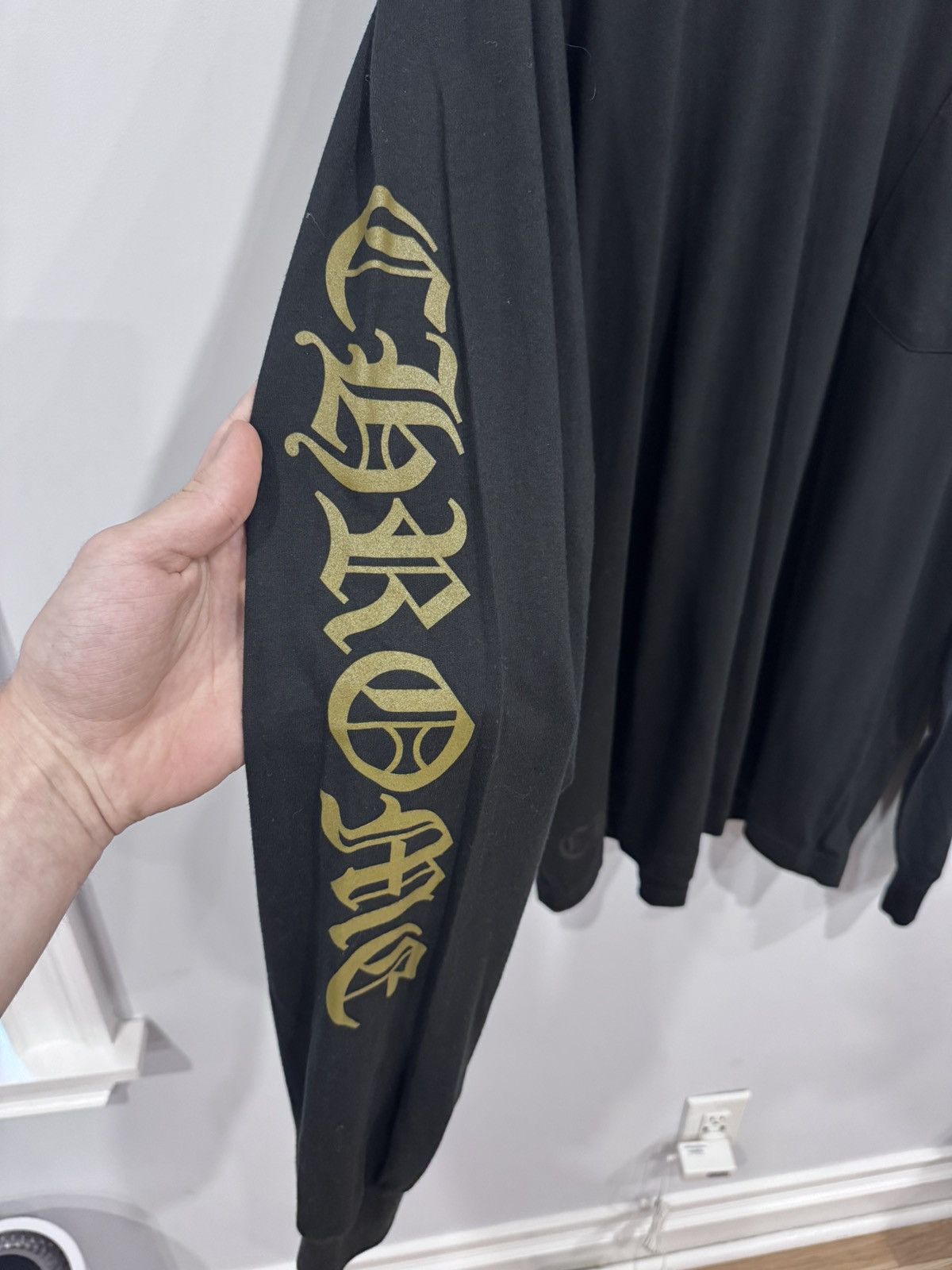 Chrome Hearts CHROME HEARTS LONG SLEEVE NECK CH SCRIPT ARMY GREEN/ BLACK Size US XL / EU 56 / 4 - 3 Thumbnail