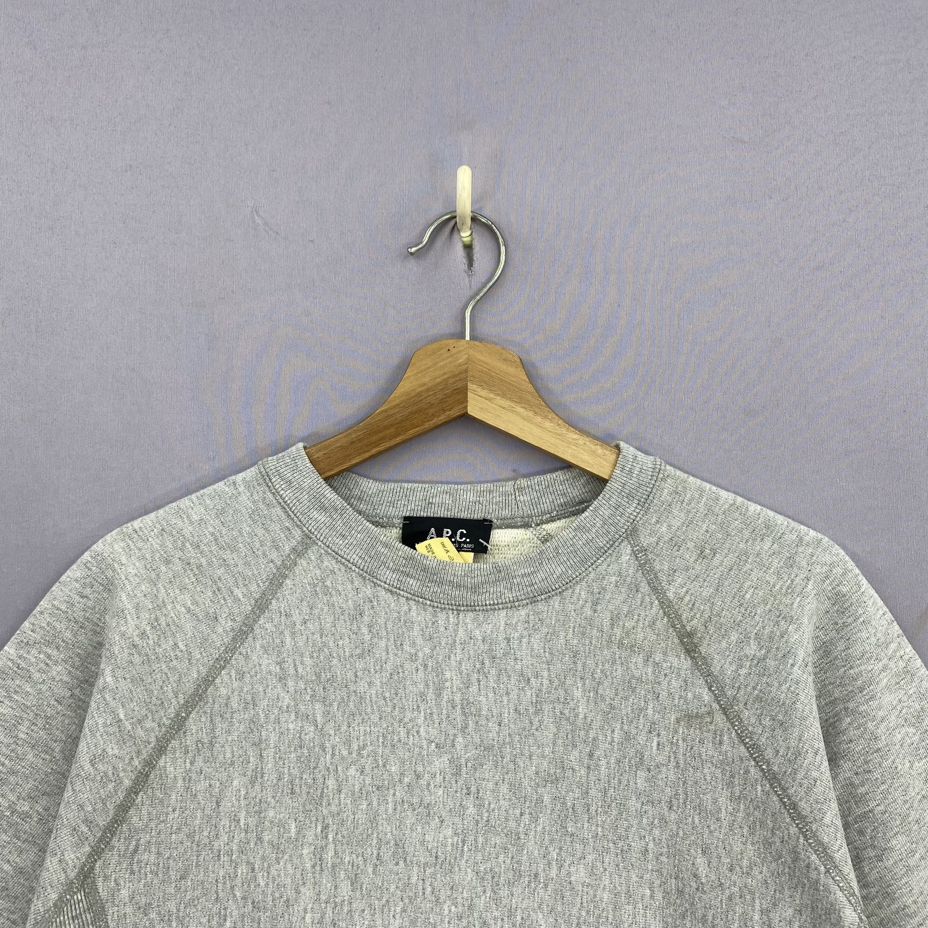 A.P.C. Vintage 90s A.P.C. Sweater Raglan Short Sleeve Sweatshirt Size US M / EU 48-50 / 2 - 3 Thumbnail