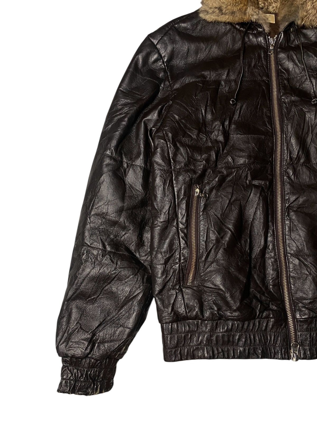 Le Grande Bleu (L.G.B.) 2000's Edifice Fur Pigskin Leather Jacket Size US M / EU 48-50 / 2 - 4 Thumbnail
