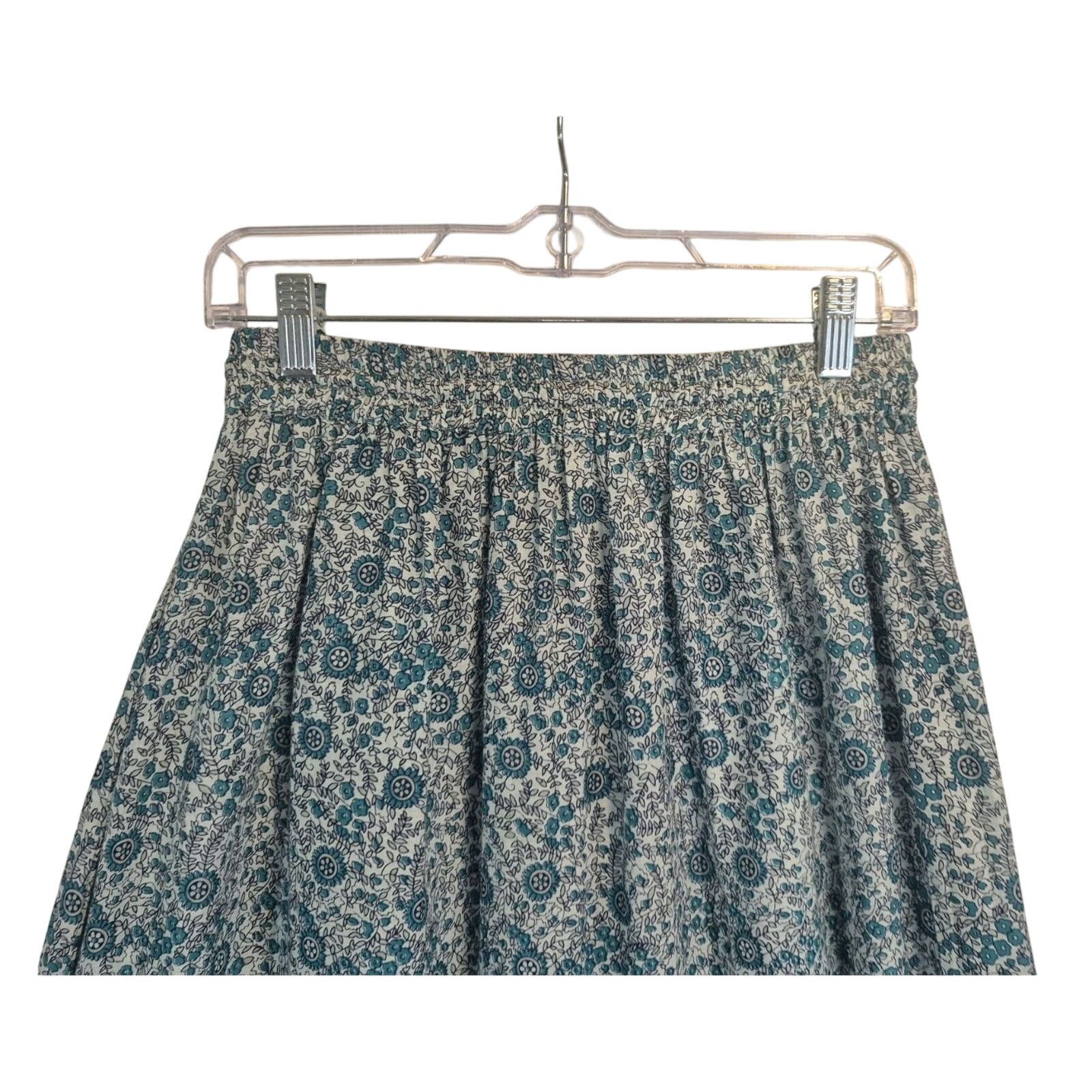 Other India Collection Floral Hand Blocked Green Cotton Skirt S Size 30" / US 8 / IT 44 - 5 Thumbnail