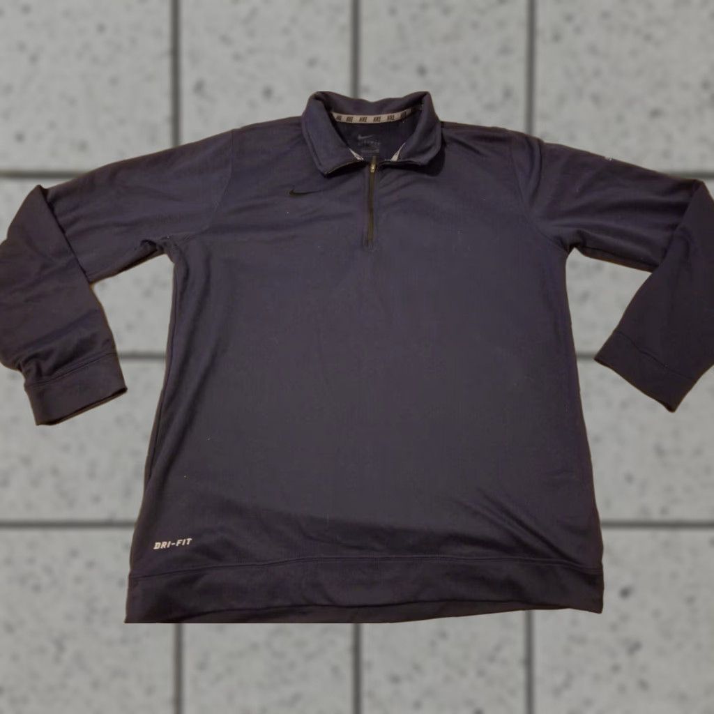 Nike Nike Mens Sweater Half Zip M Navy Blue Athletic Gym Workout Size US M / EU 48-50 / 2 - 1 Thumbnail