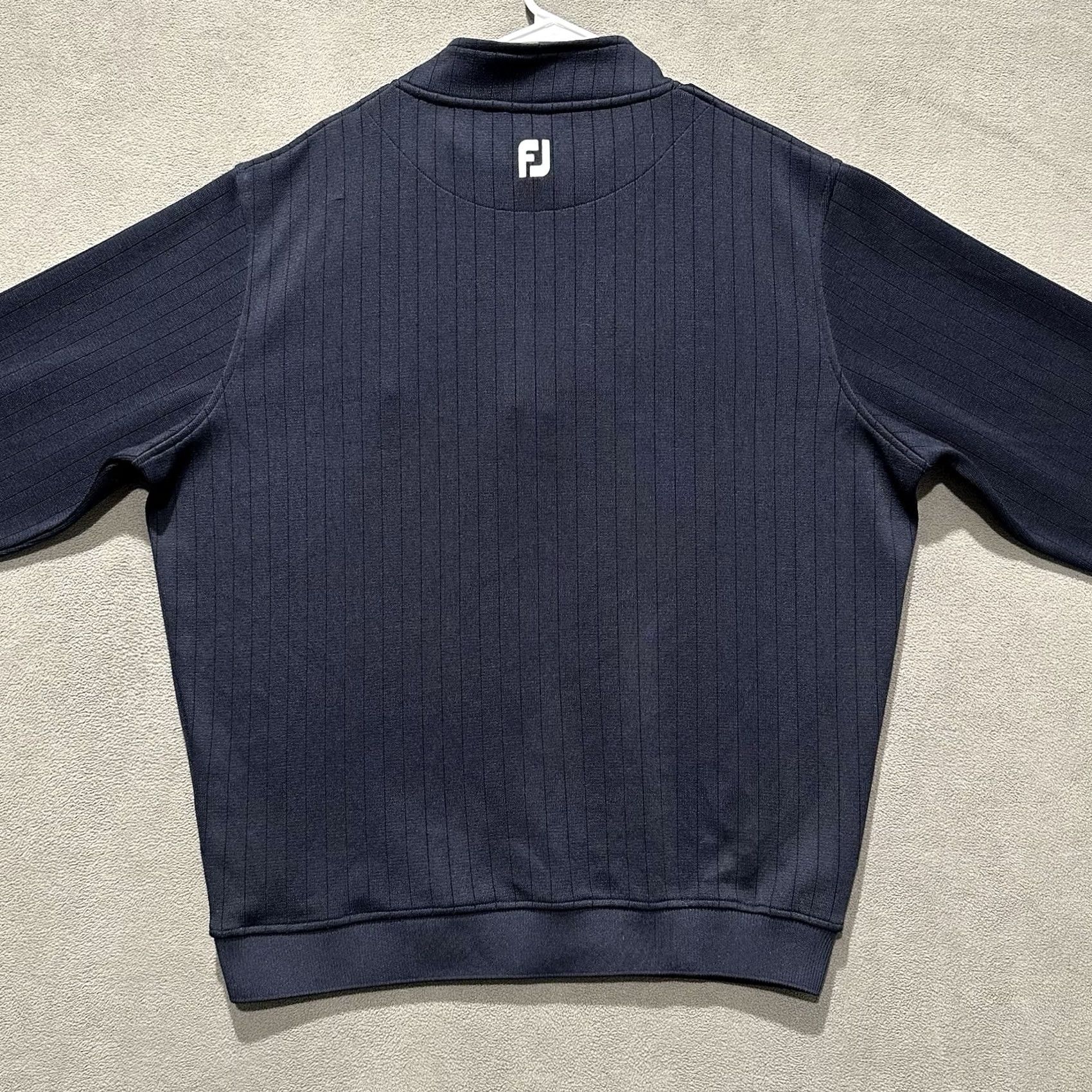 Footjoy FootJoy Pullover Mens XL Blue 1/4 Zip Golf Performance Solid Sweater Shirt Winter Fall Spring Alabama? Size US XL / EU 56 / 4 - 2 Thumbnail