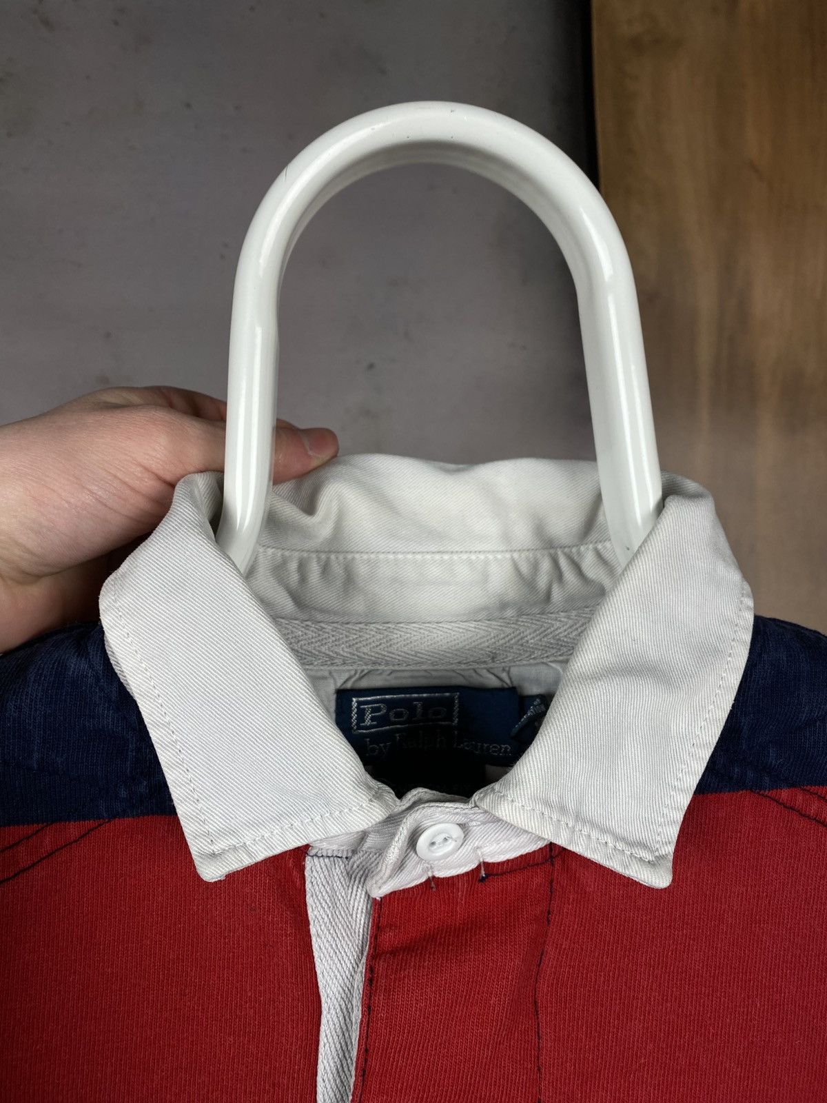 Polo Ralph Lauren 🎠Vintage 90s Sweatshirt Rugby Polo Ralph Lauren Striped Tee🎠 Size US M / EU 48-50 / 2 - 7 Thumbnail