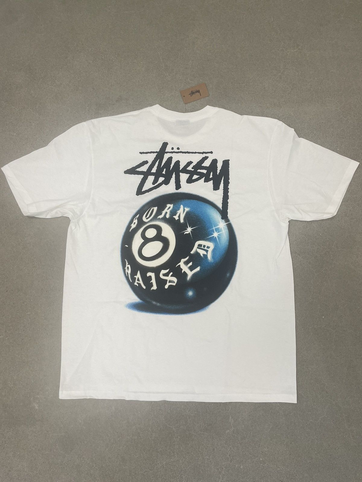Born X Raised × Stussy Stussy Born X Raised 8 Ball Airbrush Tee