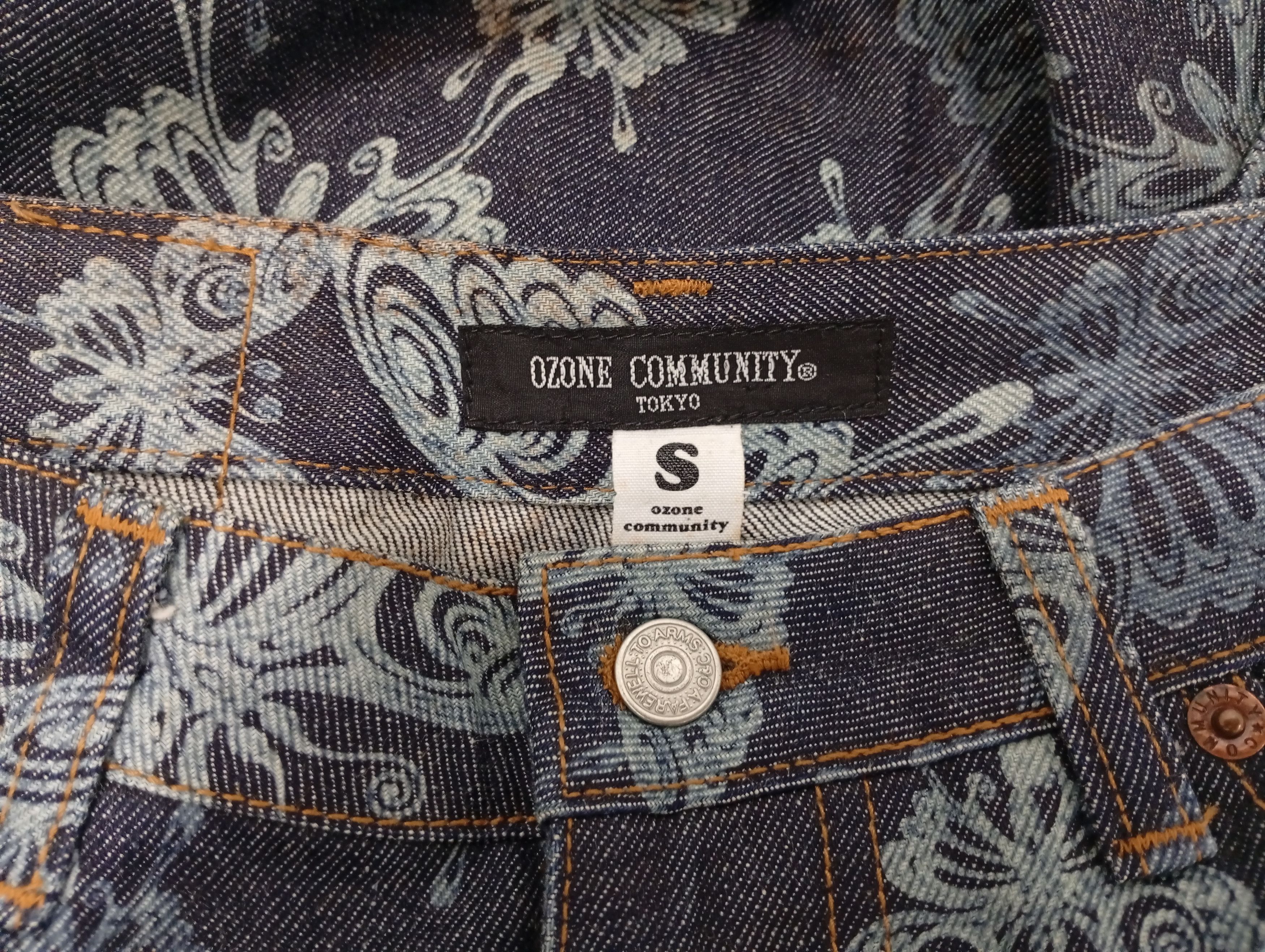 Japanese Brand × Vintage 🔥🔥Ozone Community Full Print Butterfly Motif Pants Jeans Size US 28 / EU 44 - 23 Thumbnail