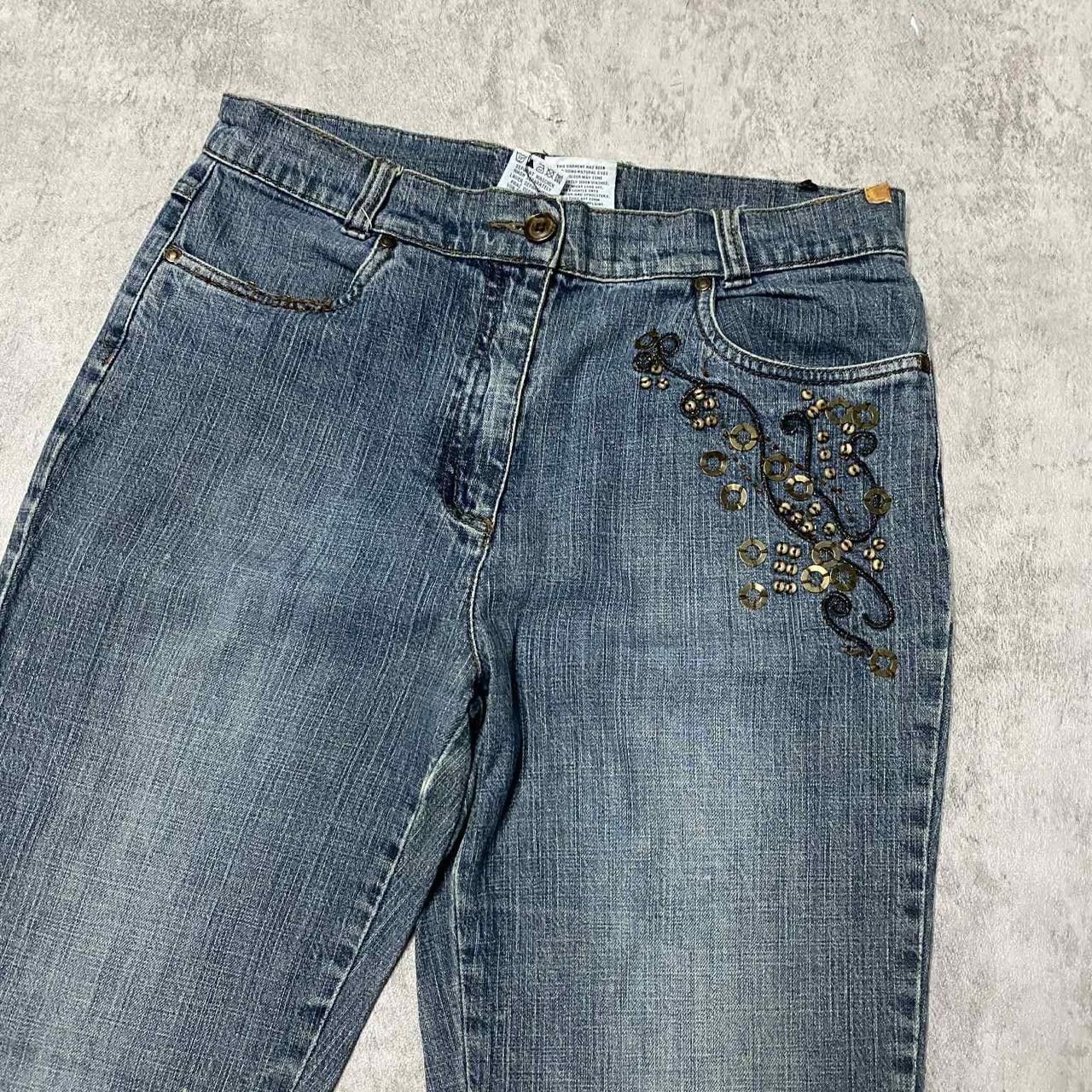 Other Y2K Miss Me embroidered blue jeans #y2kfashion Size 34" / US 12 / IT 48 - 2 Thumbnail