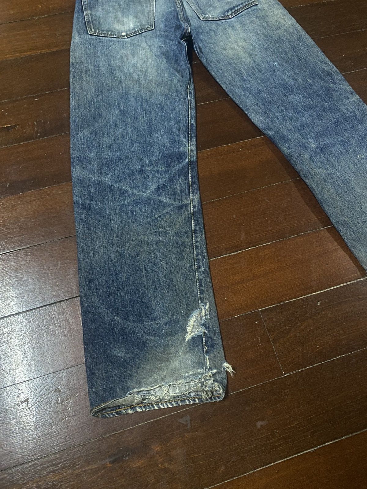 Warehouse & Co. Vintage Pherrow’s Stormy Blue Flared distressed mud wash Size US 32 / EU 48 - 13 Thumbnail
