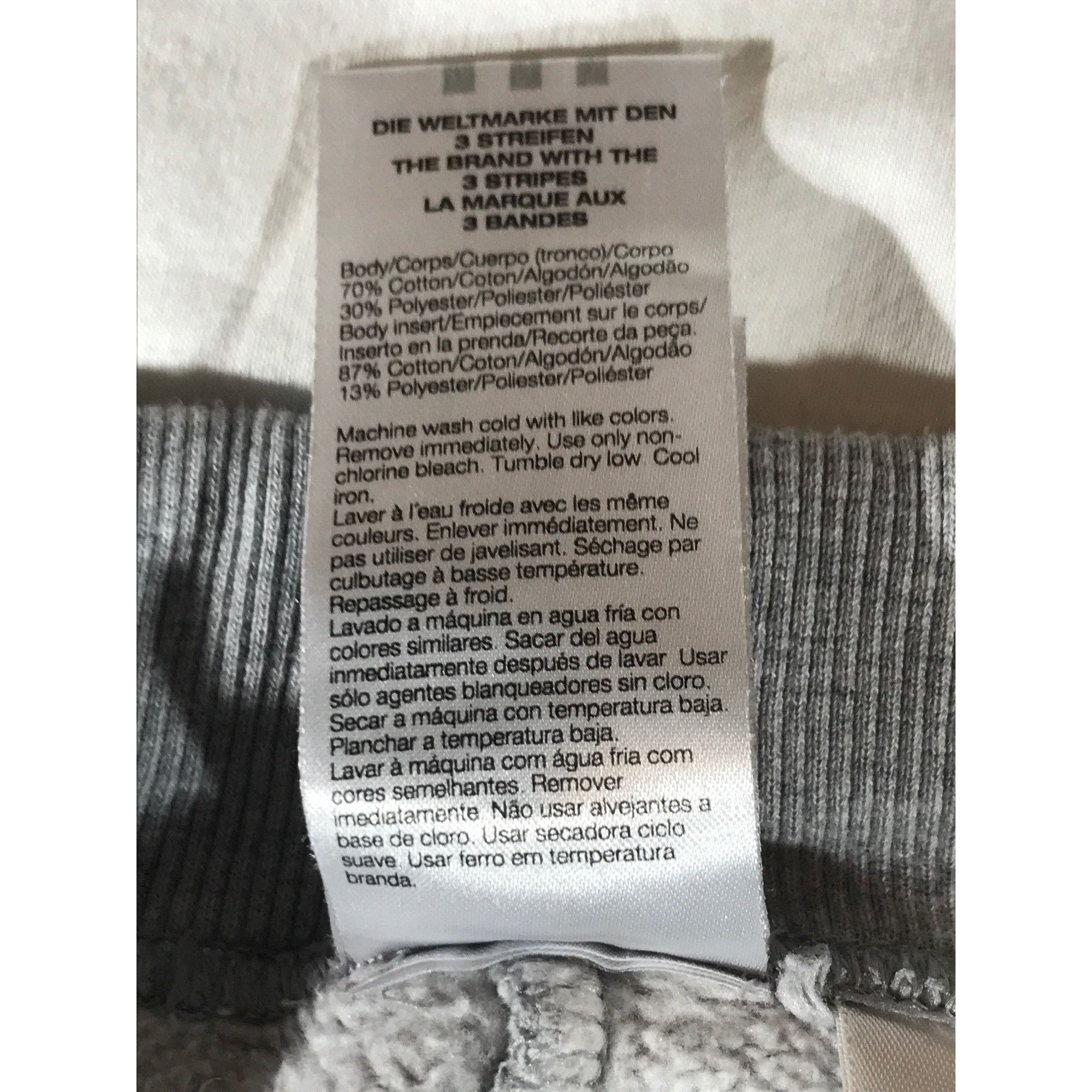 Adidas Adidas Men's Grey 3 Stripe Straight Leg Sweatpants Size US 32 / EU 48 - 8 Thumbnail
