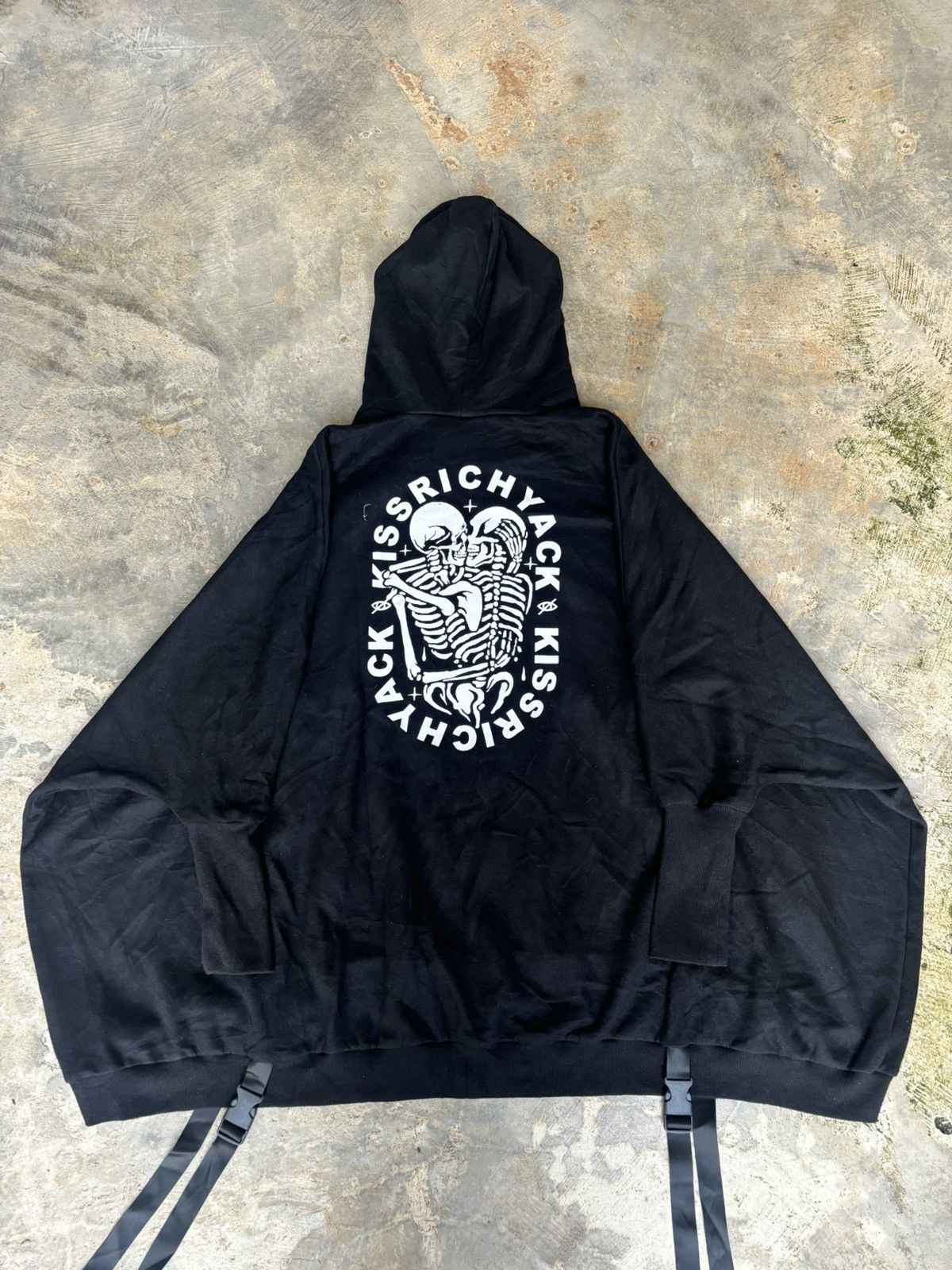 Hysteric Glamour × Japanese Brand Y2k Over size Hoodie Kryclothing Kiss Richyack Size ONE SIZE - 4 Thumbnail
