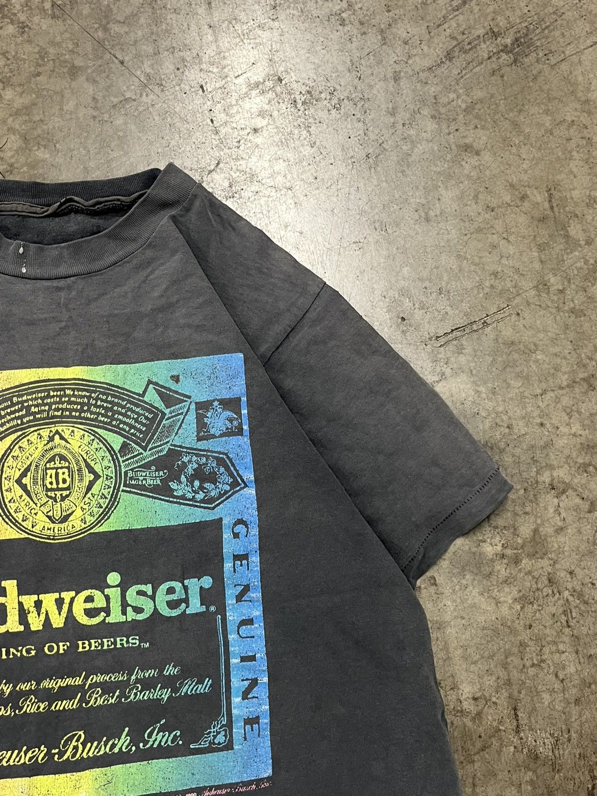 Budweiser × Vintage Vintage Budweiser sun faded 90s tee shirt rare hype alcohol Size US L / EU 52-54 / 3 - 5 Thumbnail
