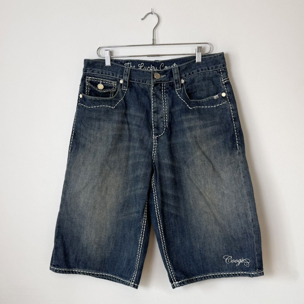 Coogi Vtg 2000s Coogi Faded Contrast Stitch Baggy Jorts ERD Grunge Size US 36 / EU 52 - 5 Thumbnail