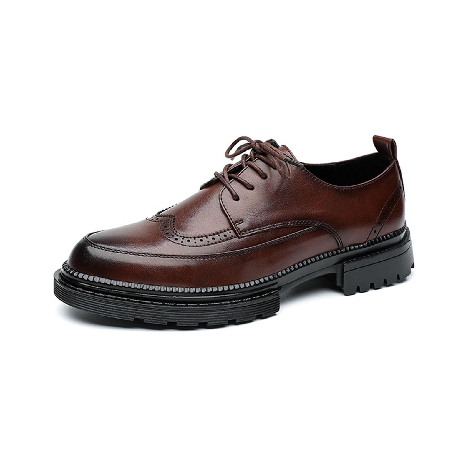 Vintage Stylish Brown Leather Dress Shoes Size US 11 / EU 44 - 4 Thumbnail