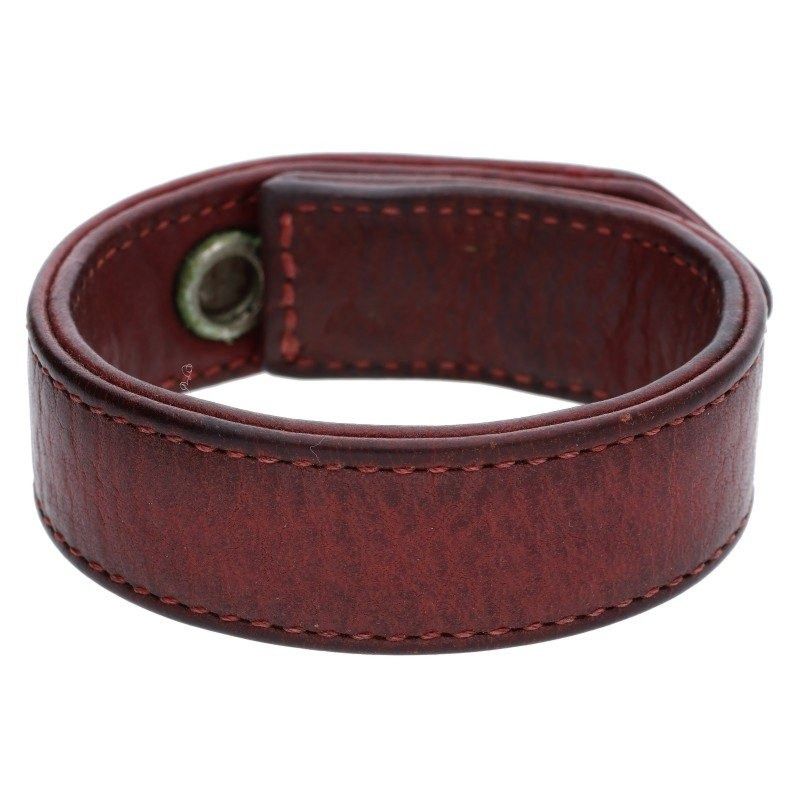 CHROME HEARTS 3 BUTTON 2 SNAP LEATHER BRACELET bangle