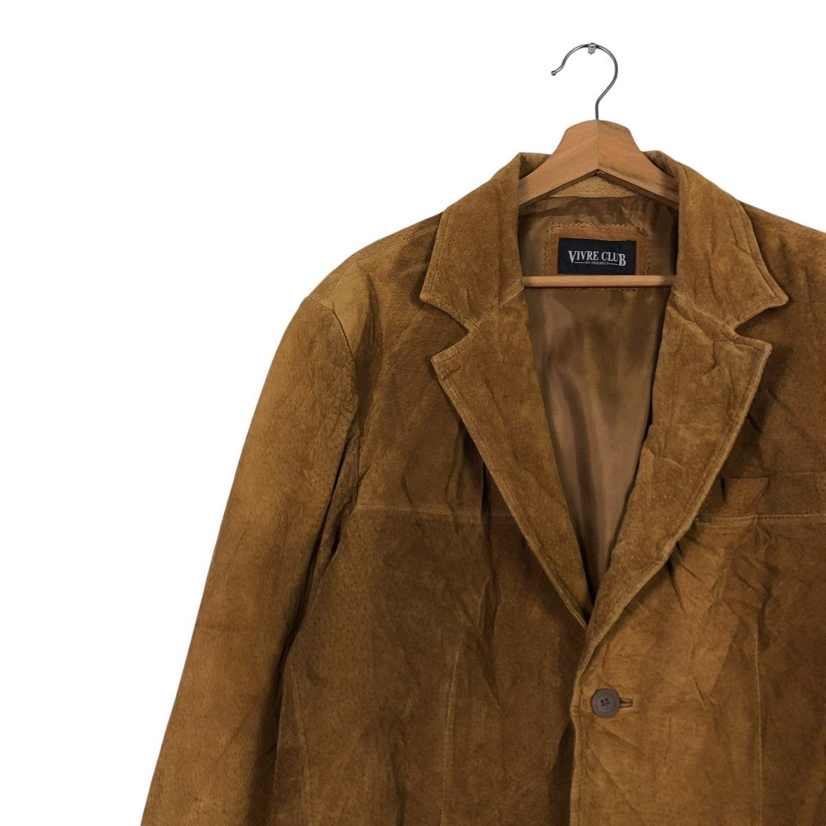Japanese Brand 🔥VINTAGE GENUINE LEATHER JACKET VIVRE CLUB ISSEY MIYAKE Size US M / EU 48-50 / 2 - 9 Thumbnail
