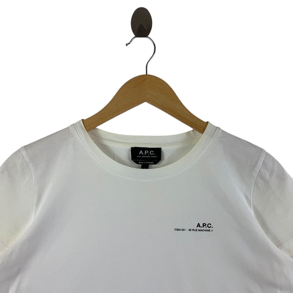 A.P.C. × Japanese Brand APC Rue madame paris small spellout designer tee Size US S / EU 44-46 / 1 - 2 Thumbnail