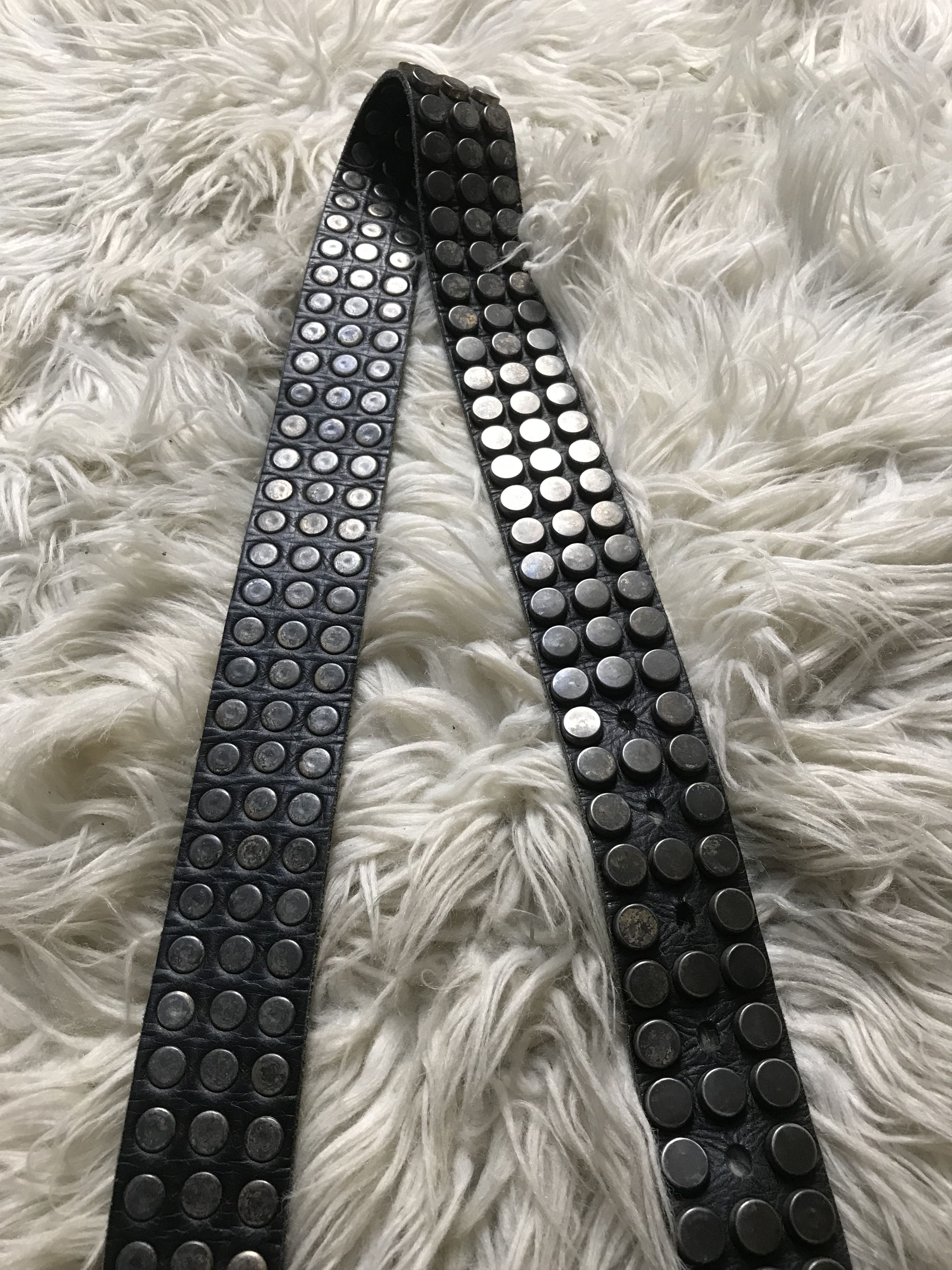 Other Solid Brass Studded Black Belt Size ONE SIZE - 2 Thumbnail