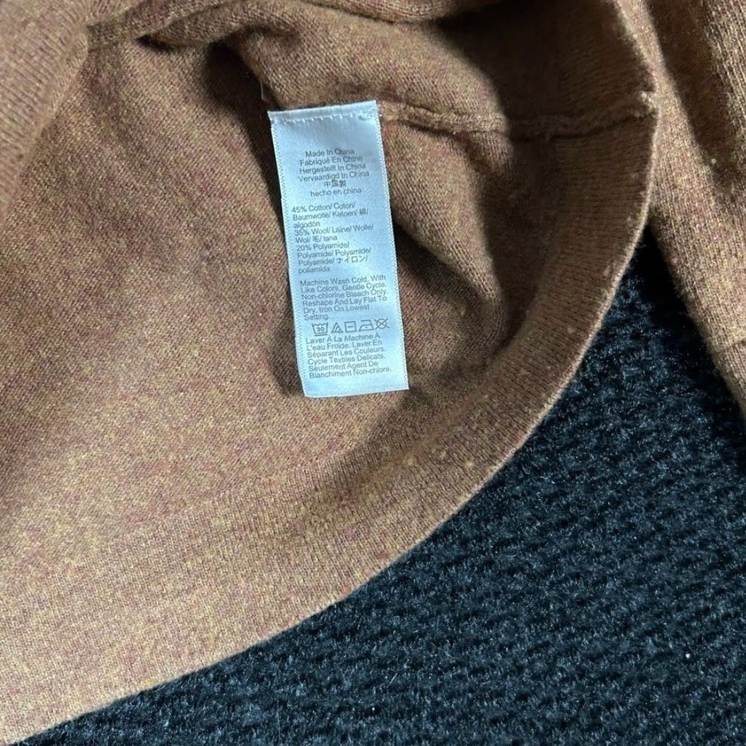 J.Crew JCrew Teddie Sweater Womens XS Brown Cotton Wool Blend Crewneck Pullover M833 Size XS / US 0-2 / IT 36-38 - 7 Thumbnail