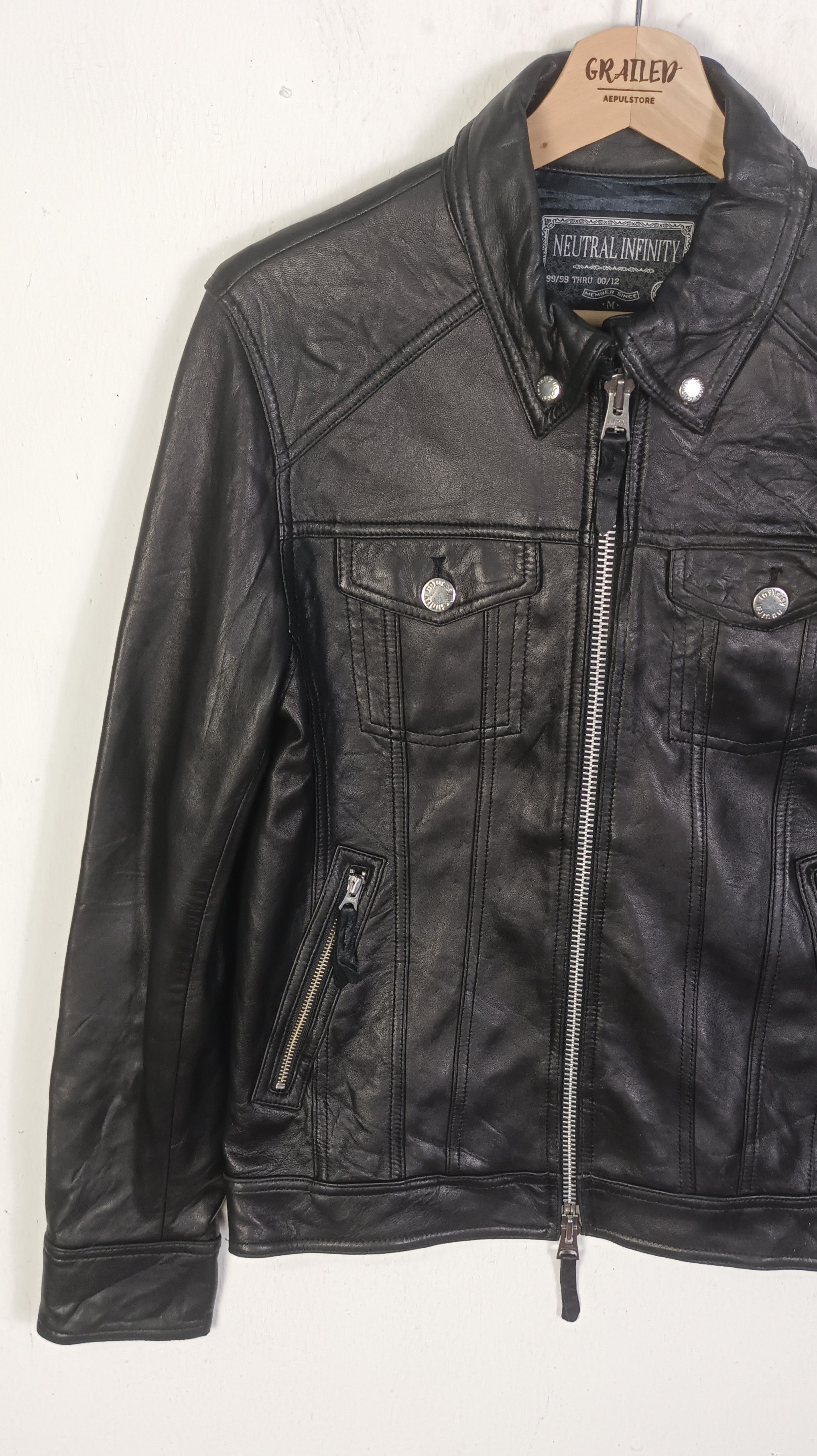 Japanese Brand Neutral Infinity Learther Men Jacket Size US M / EU 48-50 / 2 - 4 Thumbnail